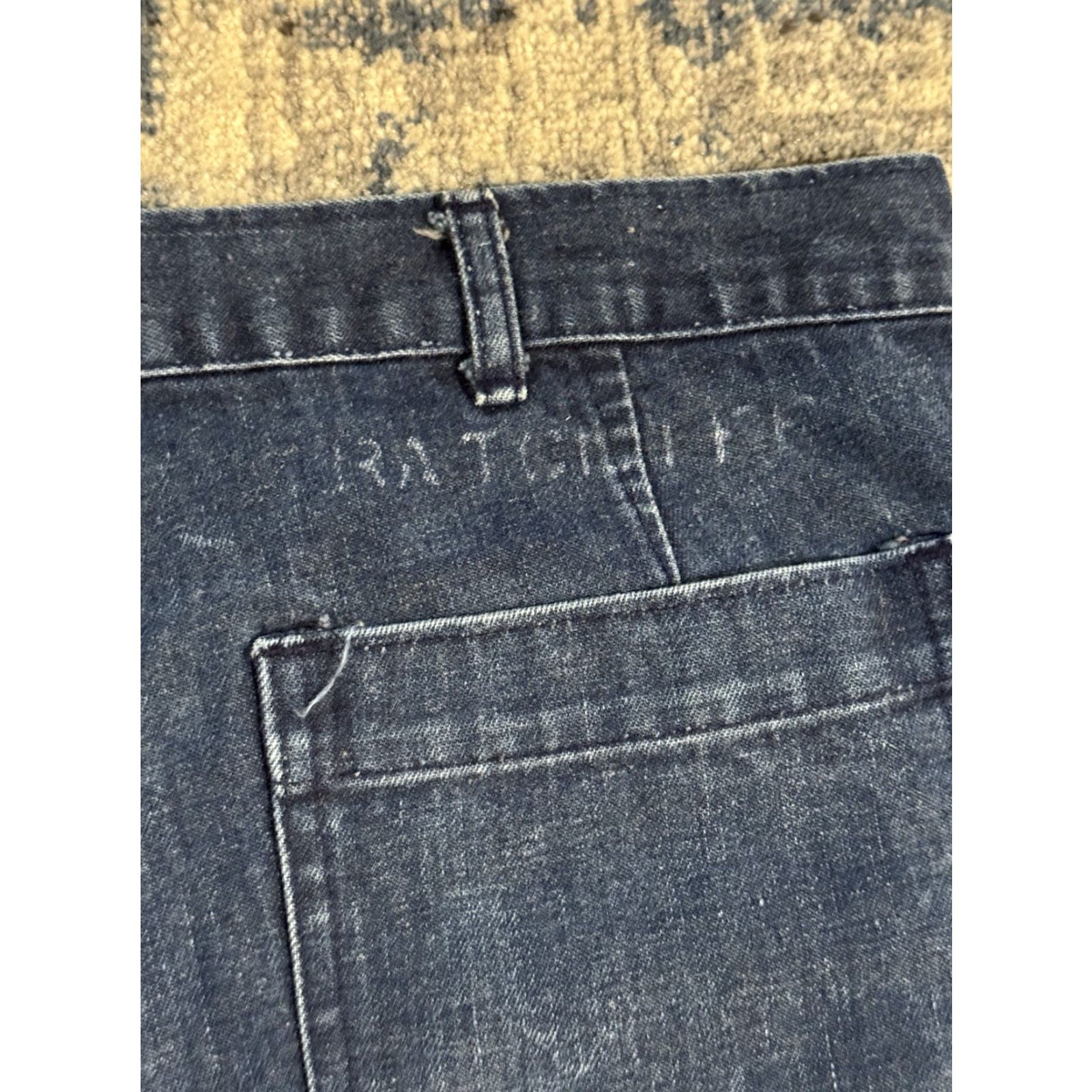 Vintage VTG 80s Seafarer US Navy Denim Utility Trousers Jeans Men’s Flare Bottom 33x26 Size US 33 - 8 Thumbnail