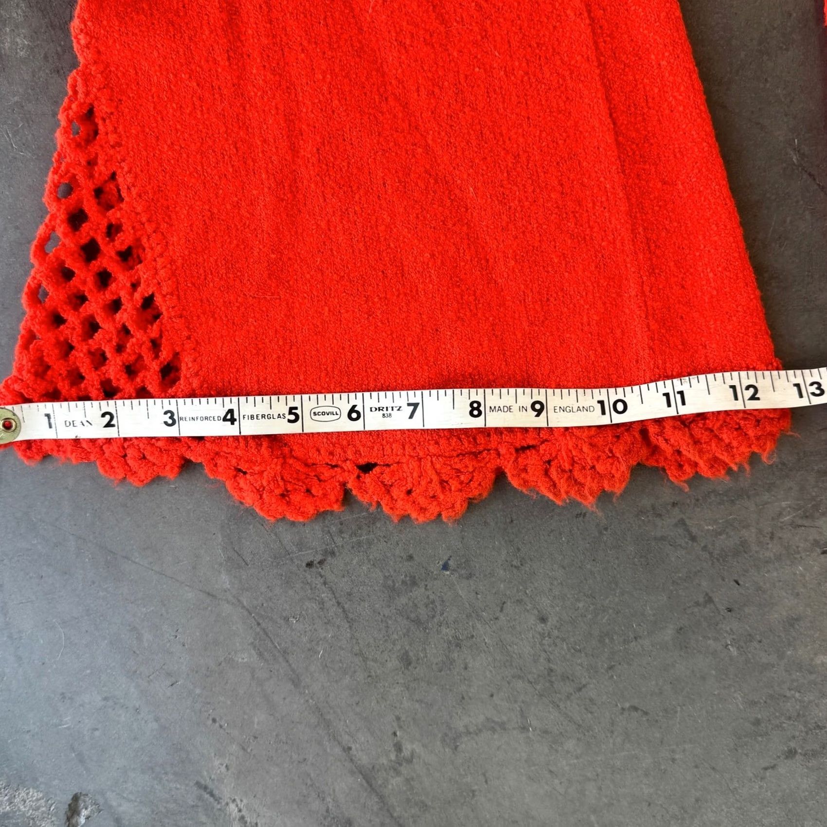 Vintage VINTAGE Y2K Boho Bright Orange Wide Leg Lace Knit Lounge Women Small Shirt Size ONE SIZE - 5 Thumbnail