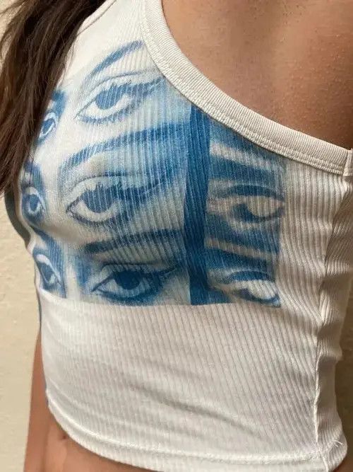 Japanese Brand Street Portrait Striped Girl Sexy Sleeveless Size S / US 4 / IT 40 - 2 Thumbnail