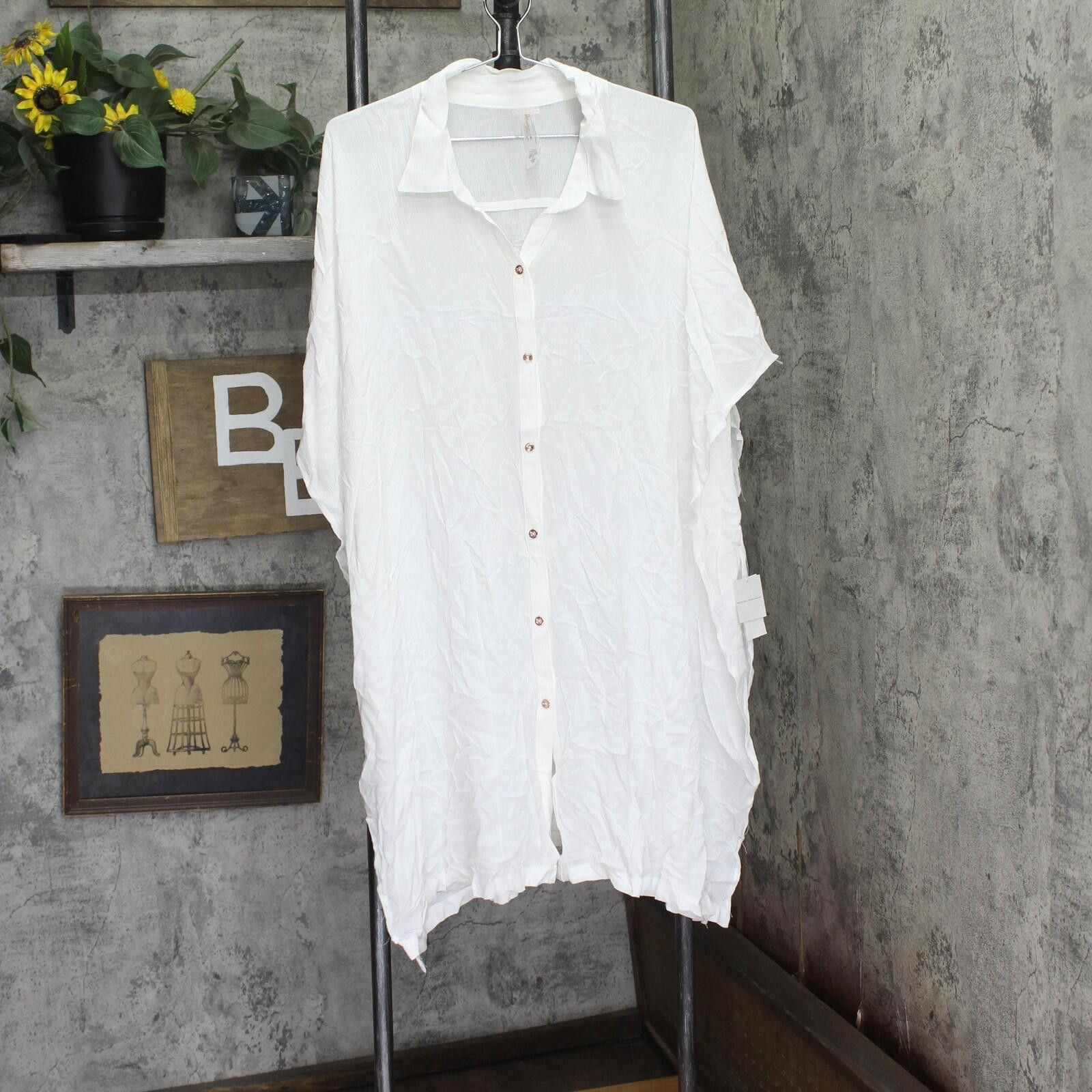 Other Raisins Vacay Button-up Shirt Cover Up M840093 White 3x Size ONE SIZE - 1 Thumbnail