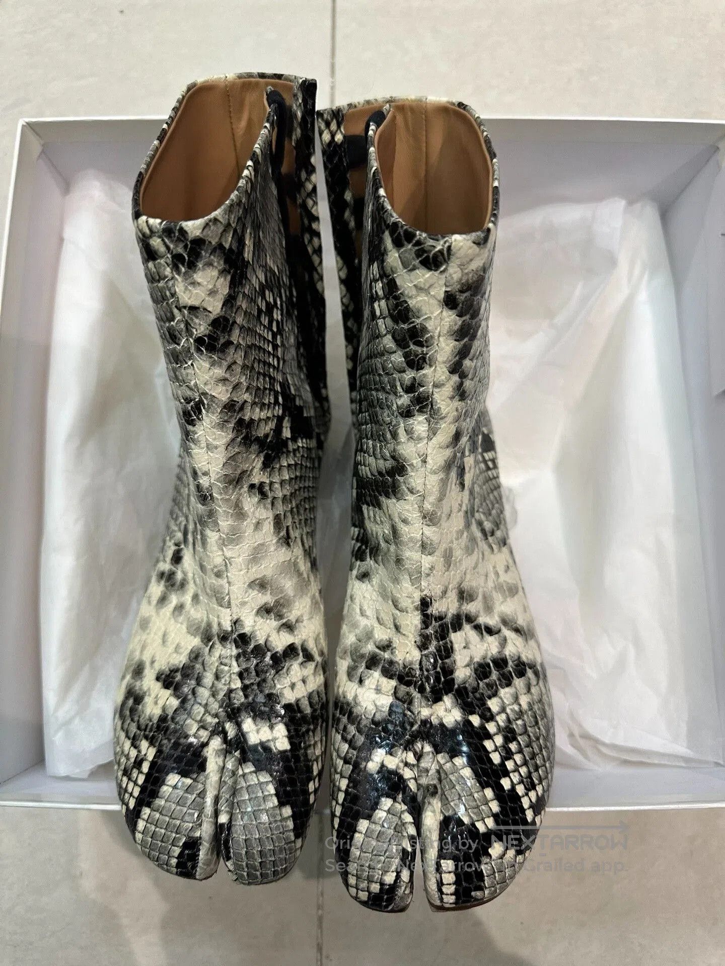 Maison Margiela Maison Margiela Snake Print Tabi Leather Shoes. Size US 5 / IT 35 - 1 Thumbnail