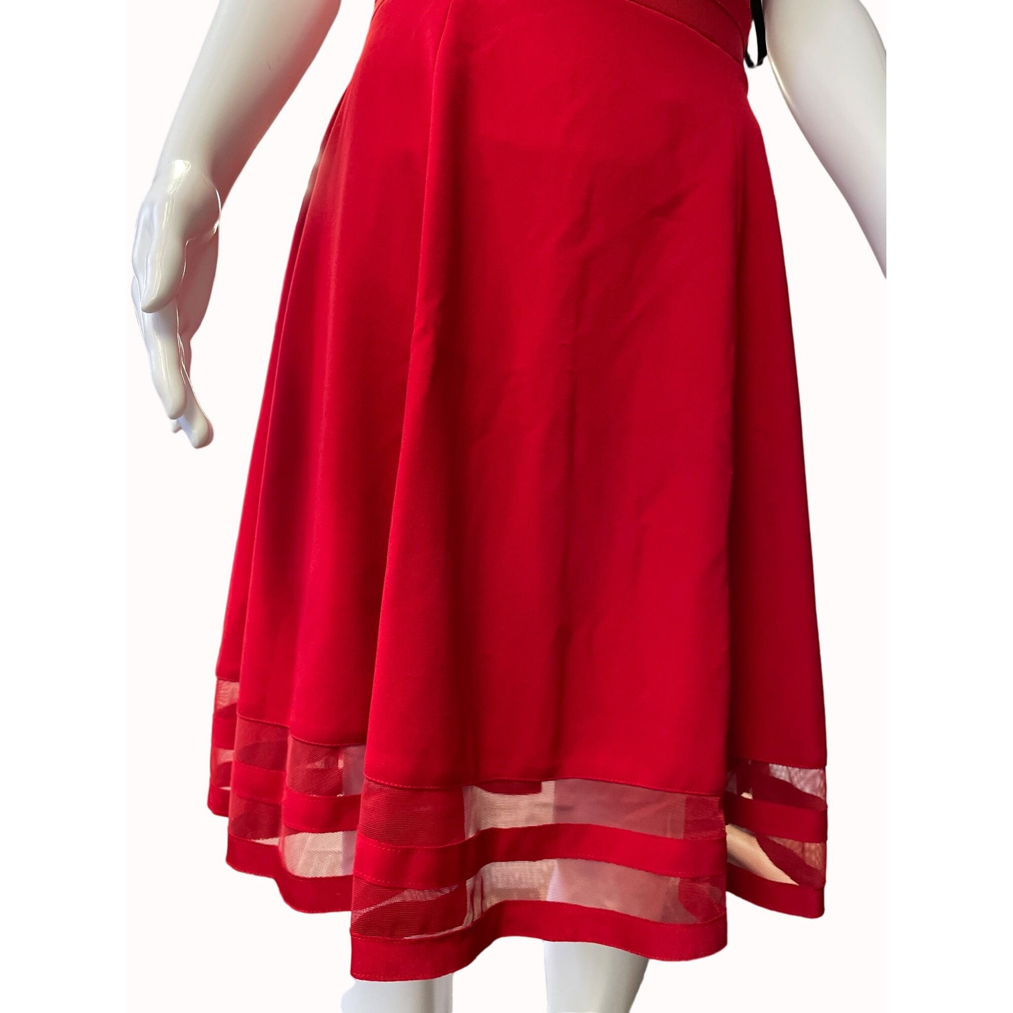 Calvin Klein Calvin Klein Women's Red Dress Sleeveless Fit & Flare Size 6 Size M / US 6-8 / IT 42-44 - 3 Thumbnail