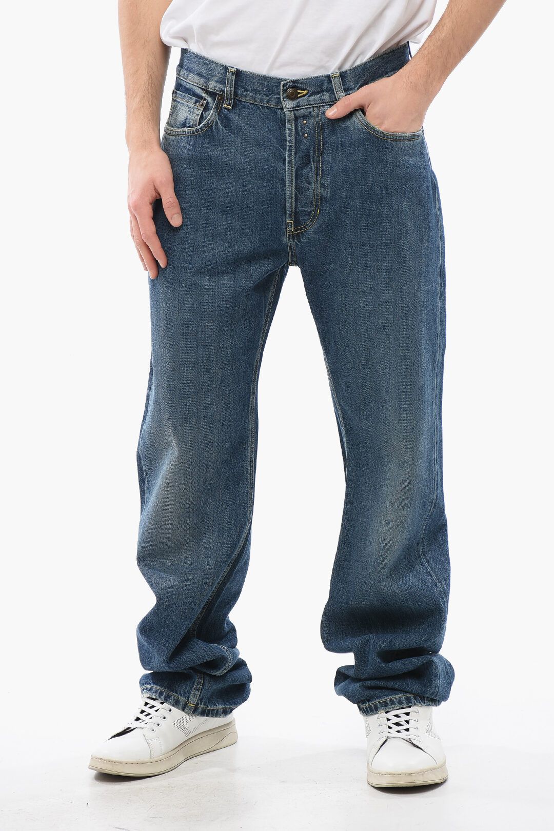 og1mm0925 Mid Washed Slim Fit Denim in Blue