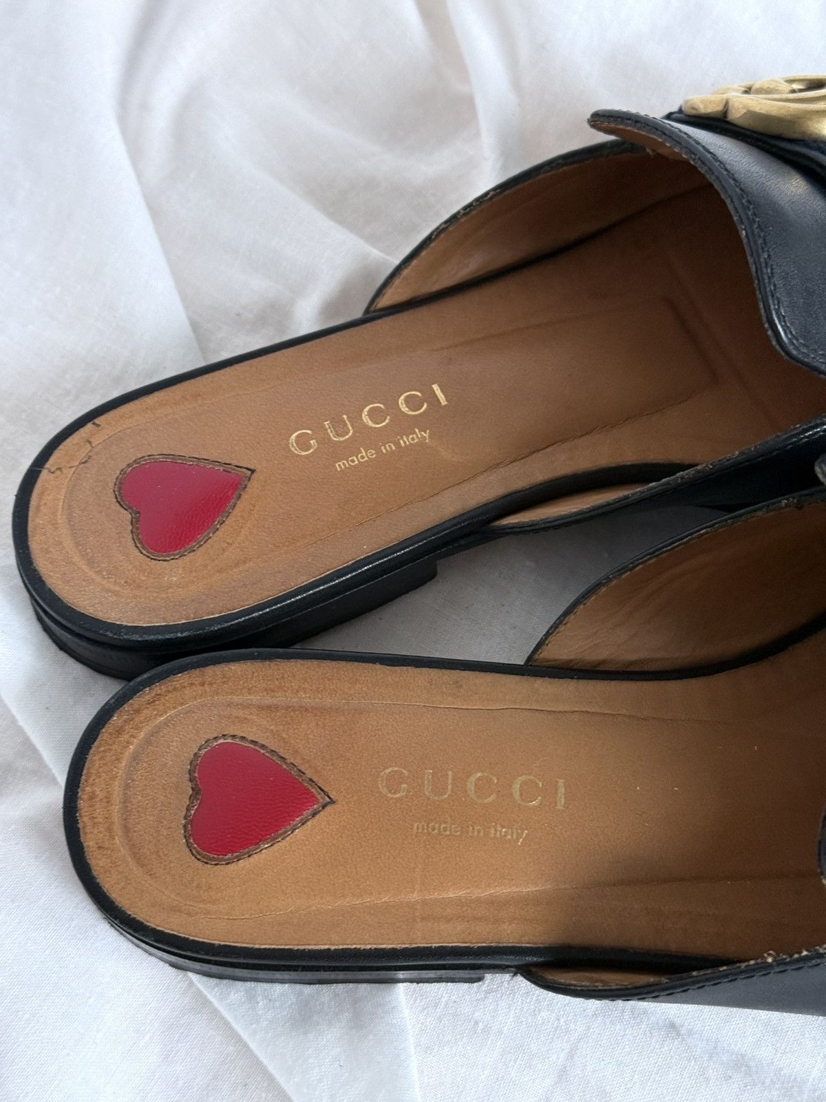 Designer × Gucci Gucci Peyton GG Web Mules Size US 5 / IT 35 - 7 Thumbnail