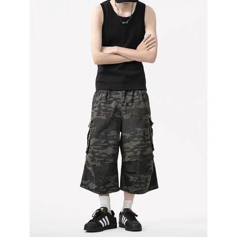 Japanese Brand × Vintage Vintage washed baggy camouflage work shorts Size US 32 / EU 48 - 3 Thumbnail
