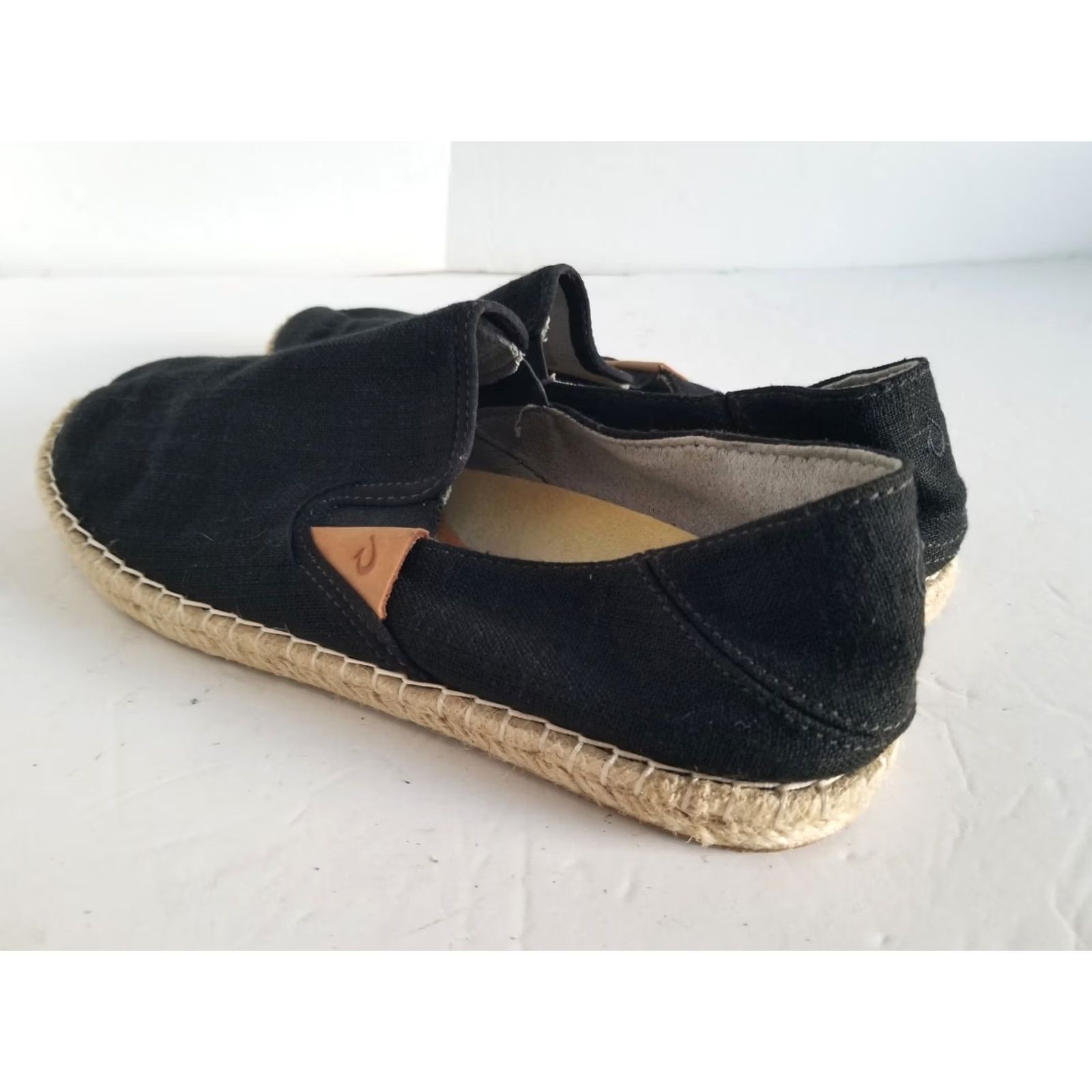 Olukai OluKai Kaula Pa'a Kapa Lava Rock Espadrilles black Slip On loafers size 8 Women Casual Shoes Size US 8 / IT 38 - 4 Thumbnail