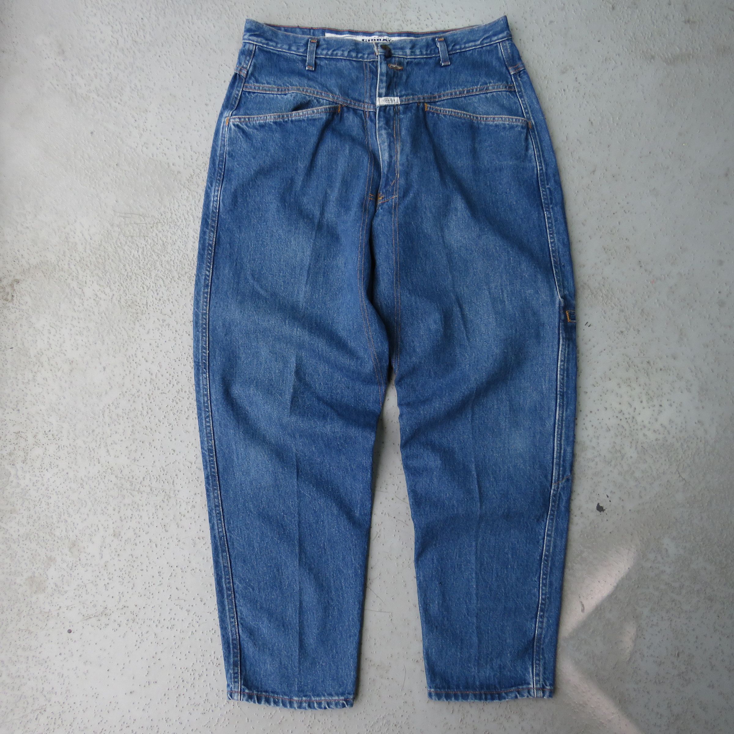 image of Avant Garde x Marithe Francois Girbaud Baggy Denim Jeans 34/31 in Blue Denim, Men's