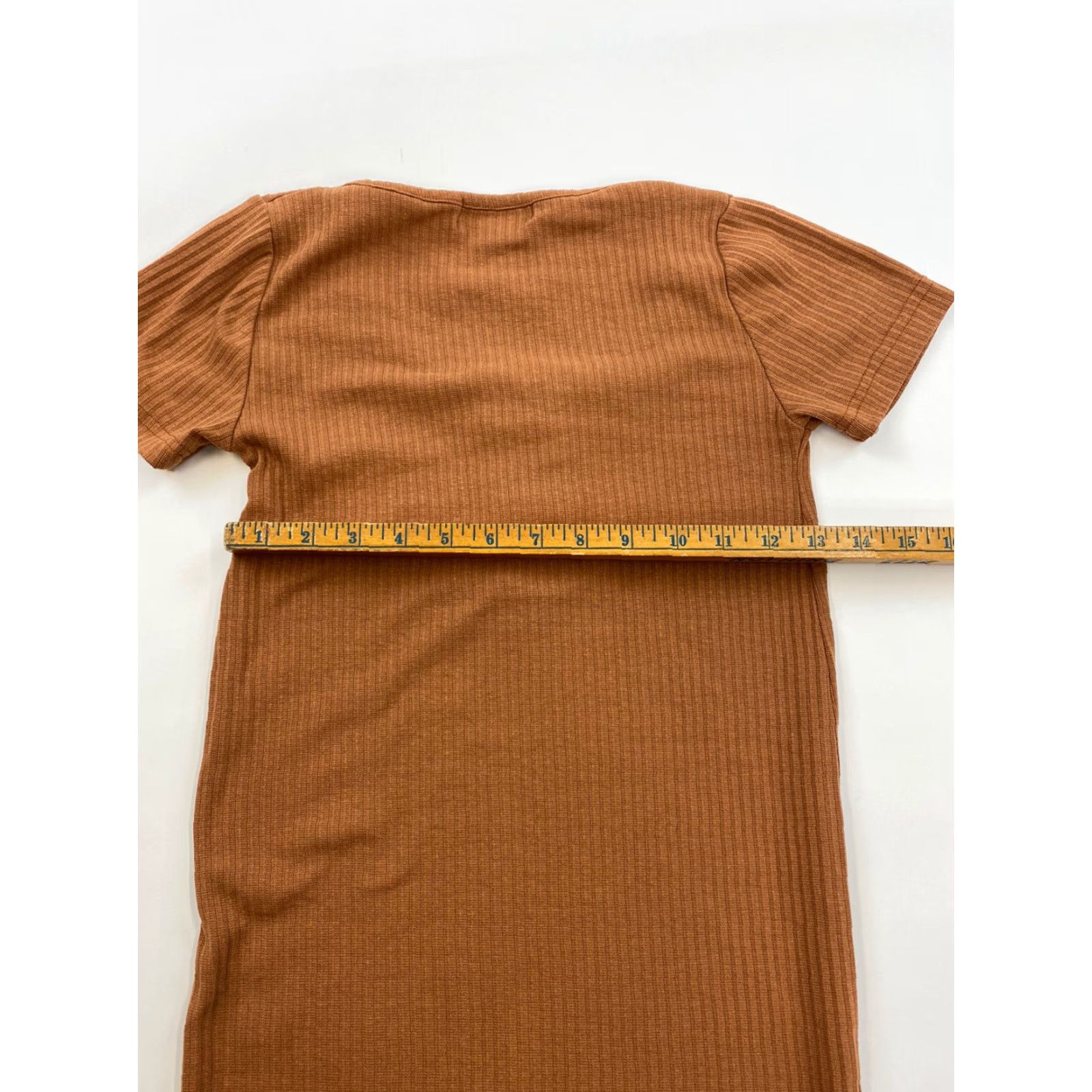 Missguided Missguided Dress Womens 2 Brown Ribbed Button Front Maternity Midi Size XS / US 0-2 / IT 36-38 - 4 Thumbnail