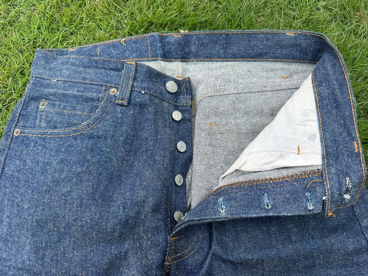 Levi's Vintage rare 80’s Levi’s 501 Sidem Made in Usa W31 L29 Size US 30 / EU 46 - 4 Thumbnail