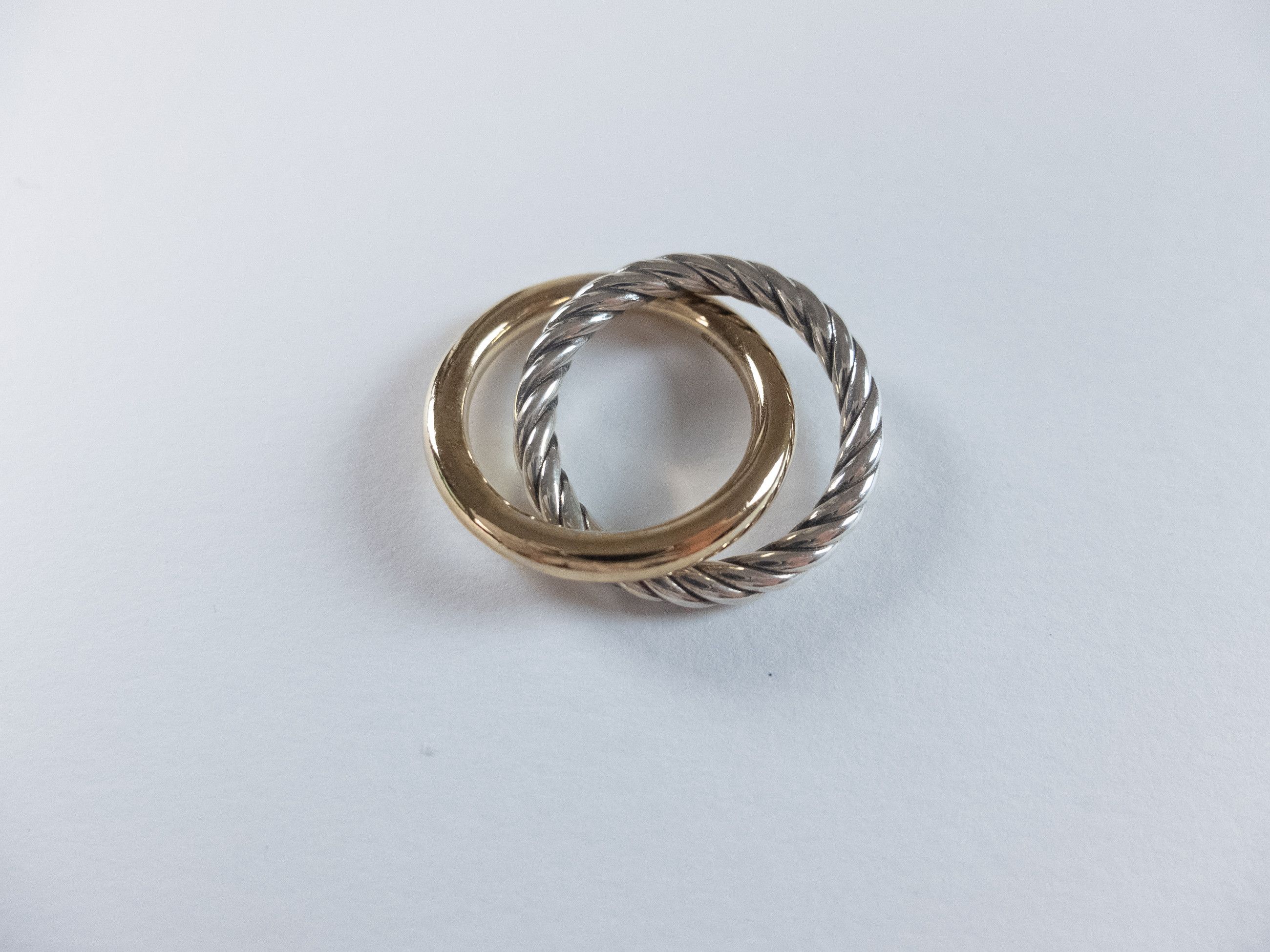 Bottega Veneta BOTTEGA VENETA Twist silver and gold tone ring 6 / 13 q Size ONE SIZE - 1 Thumbnail
