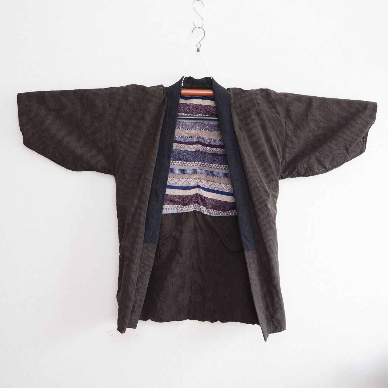 Other Japan Vintage Men’s Haori Kimono Jacket Striped Bold Lining Size US XL / EU 56 / 4 - 4 Thumbnail