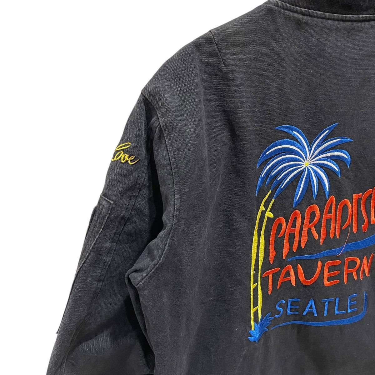Vintage Seatle Paradise Tavern Duck Canvas Bomber Jacket Size US M / EU 48-50 / 2 - 11 Thumbnail