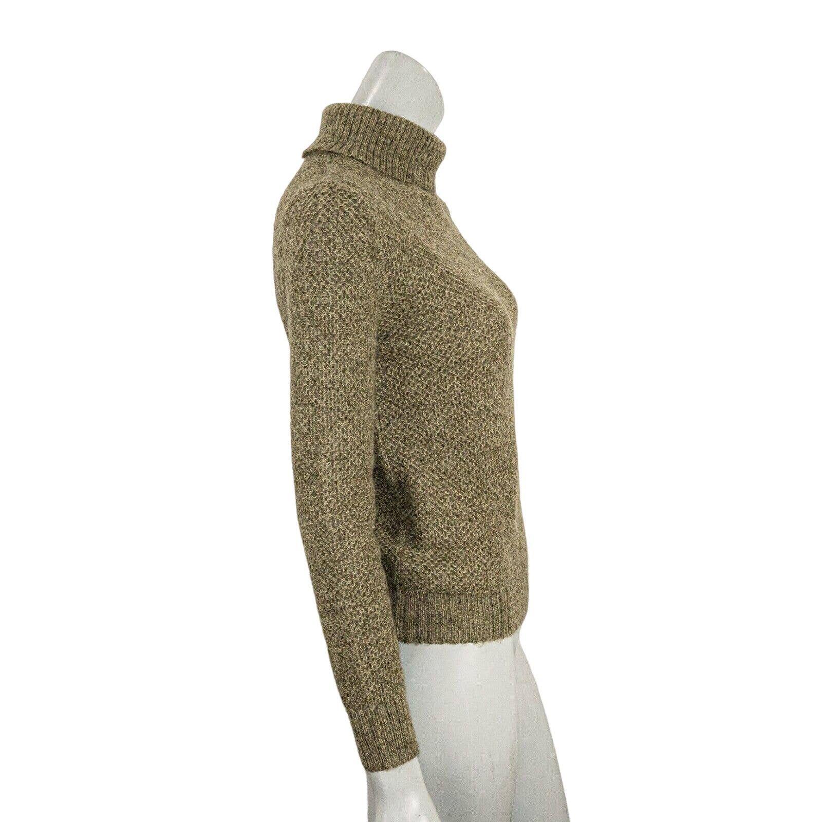 St. John ST. JOHN Turtleneck Pullover Sweater in Olive Green Knit Size S / US 4 / IT 40 - 4 Thumbnail