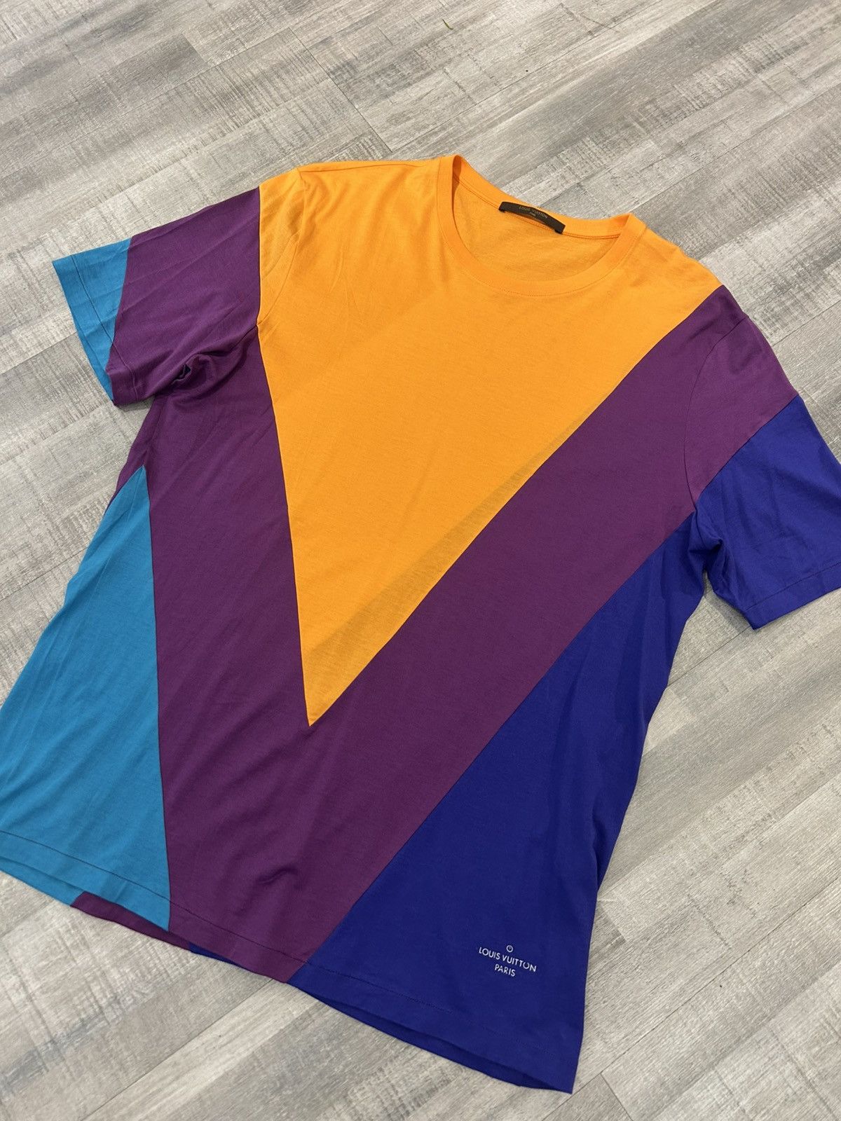 Louis Vuitton Louis Vuitton 2013 Multicolor Colorblock Pattern Tee Size US XL / EU 56 / 4 - 2 Thumbnail