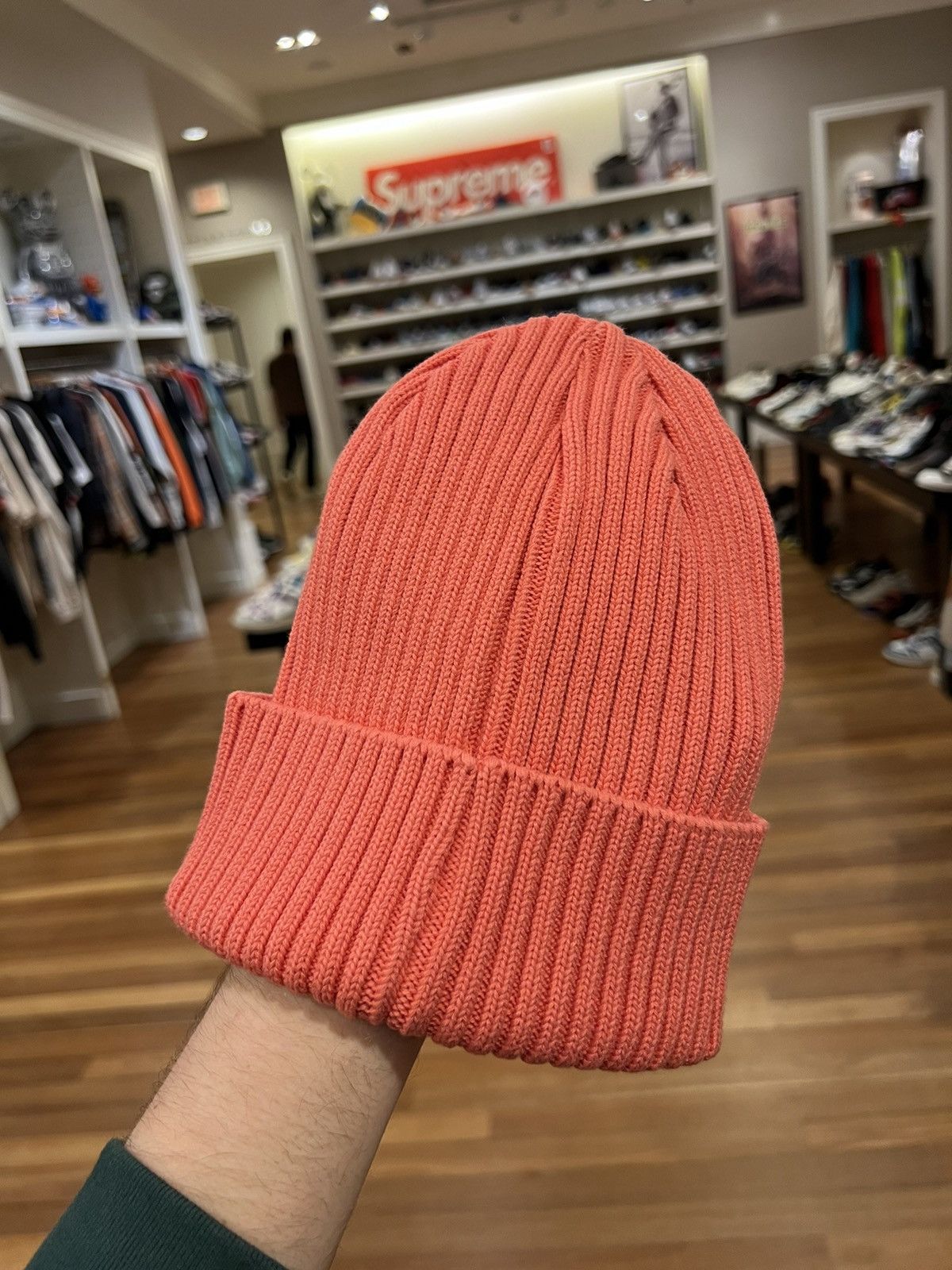 Supreme Supreme overdyed knit beanie salmon | Grailed