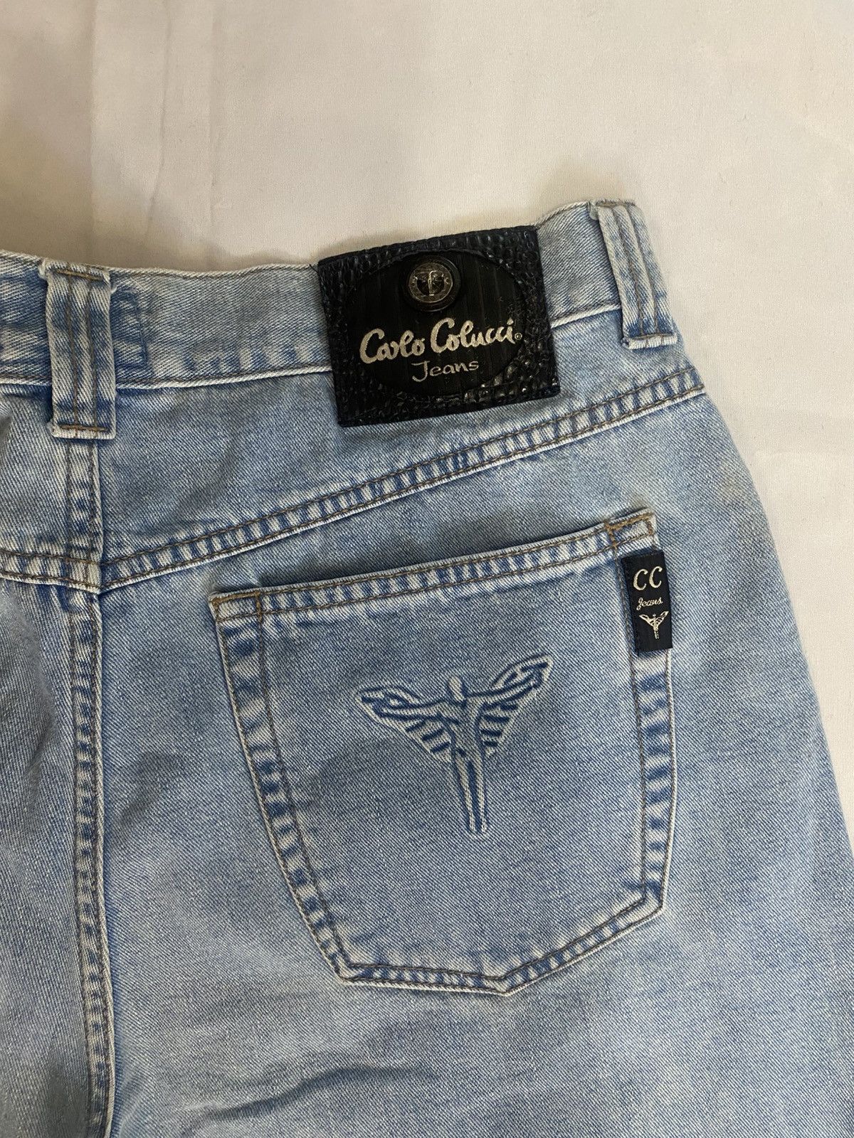 Carlo Colucci Vintage Carlo Colucci Jeans Mens 33x34Light Wash Relaxed Fit Size US 33 - 1 Thumbnail