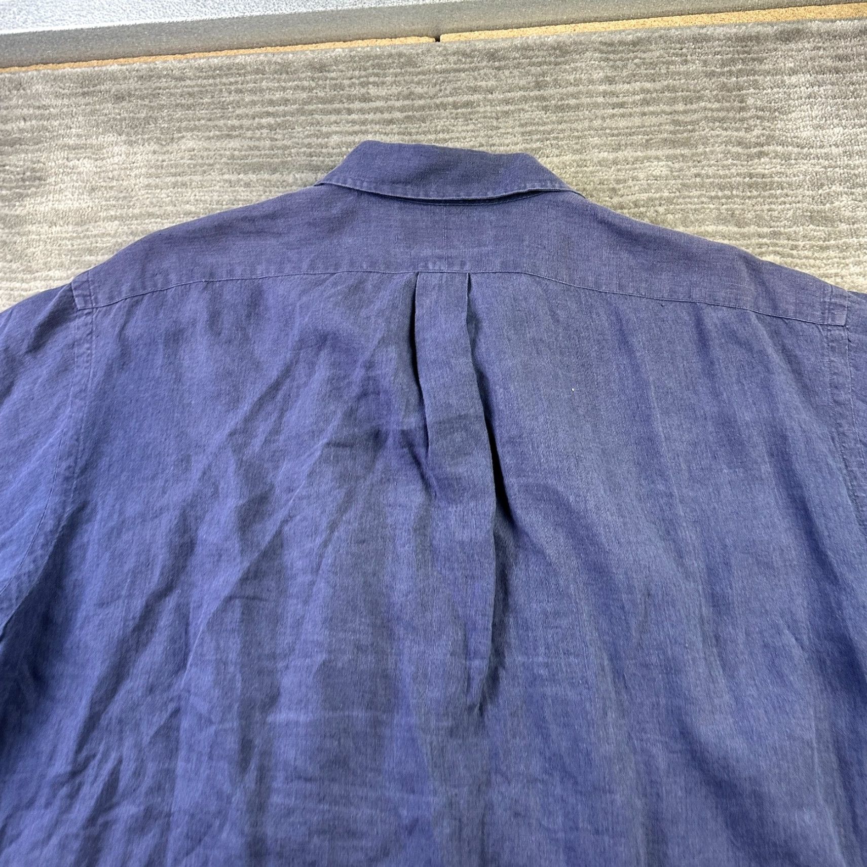 Polo Ralph Lauren Ralph Lauren Shirt Mens Extra Large Blue Blake Linen Button Up Pony Size US XL / EU 56 / 4 - 6 Thumbnail