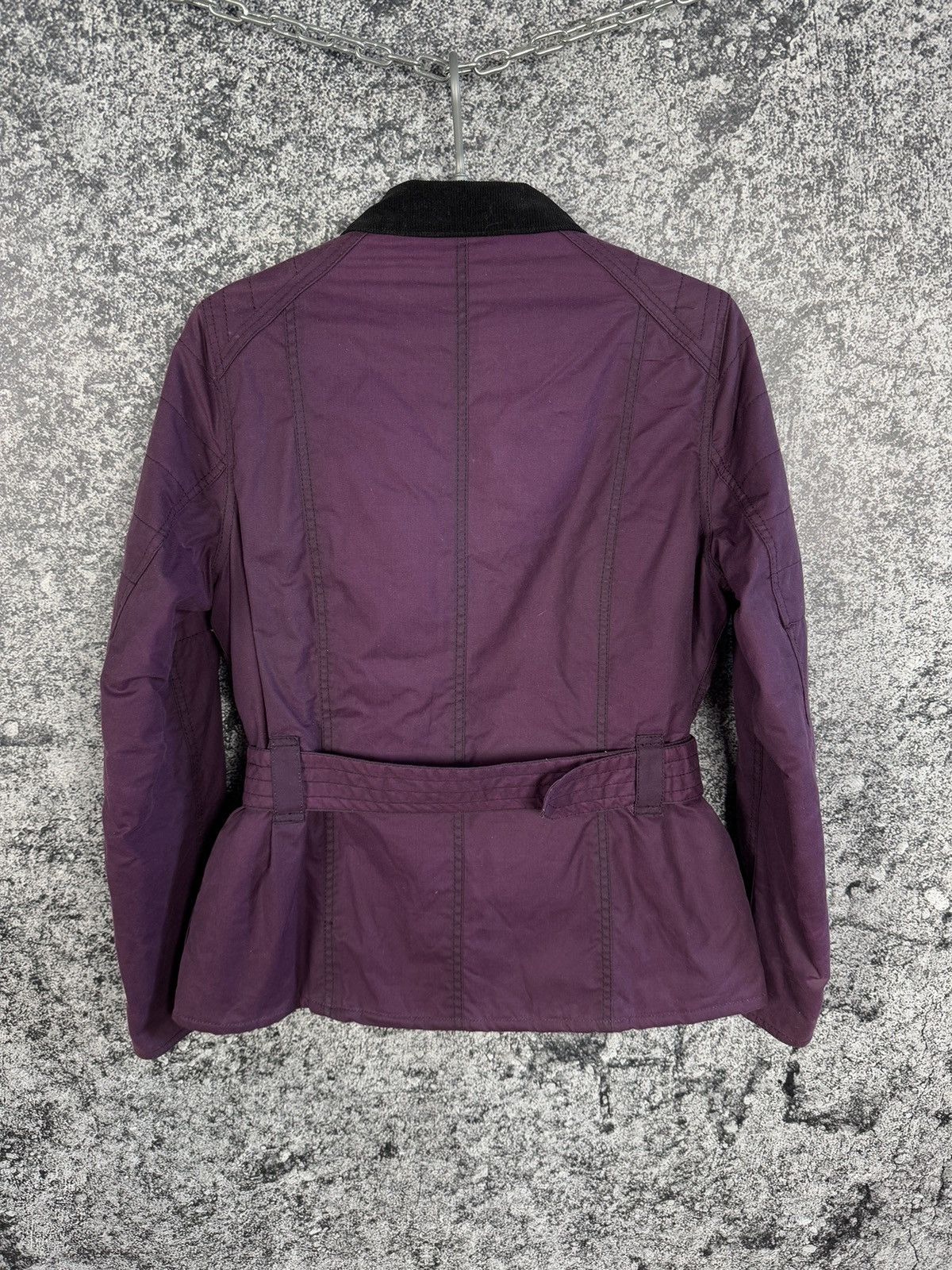 Barbour Women’s Barbour International Fireblade Belted Wax Jacket Size L / US 10 / IT 46 - 13 Thumbnail