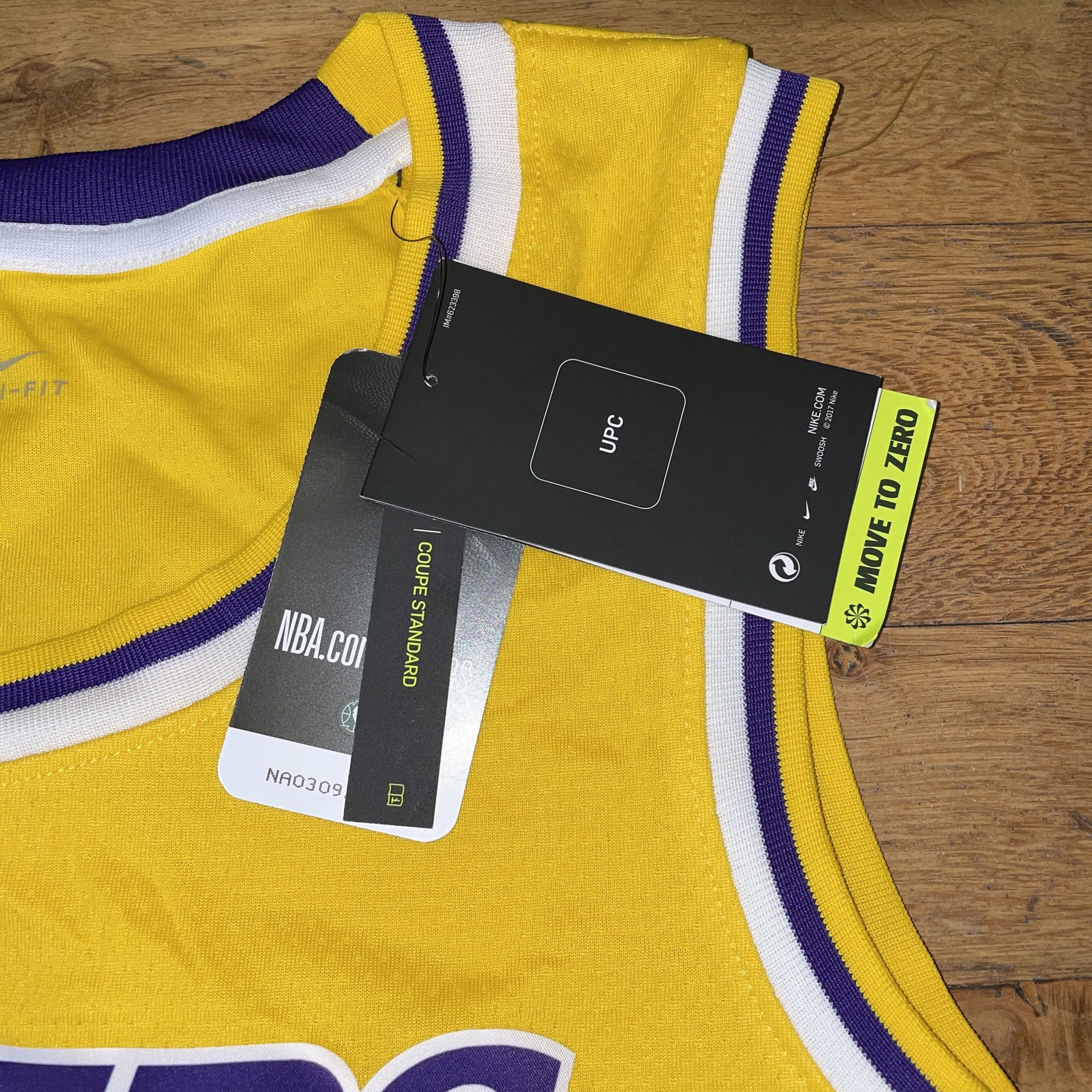 NBA × Nike NIKE NBA LOS ANGELES LAKERS JERSEY WESTROOK T-SHIRT Size XL Size US XL / EU 56 / 4 - 6 Thumbnail