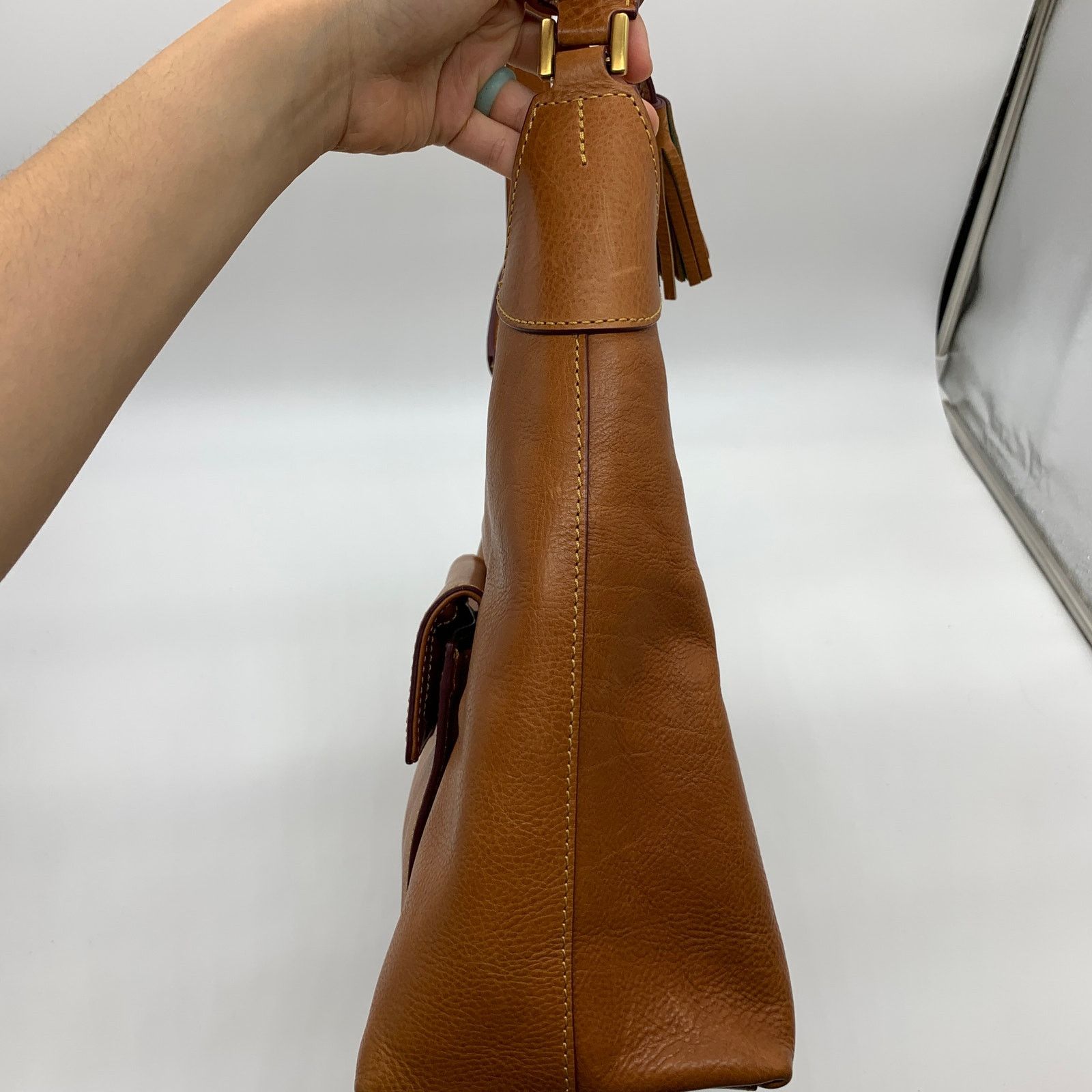 Dooney & Bourke Dooney & Bourke Hobo Shoulder Bag Florentine Leather Size ONE SIZE - 13 Thumbnail