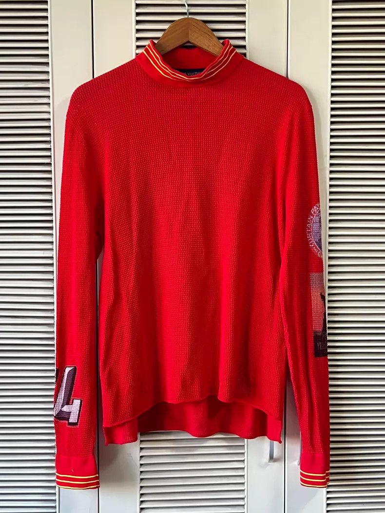 Louis Vuitton Louis Vuitton Red stitching design sweater Size US M / EU 48-50 / 2 - 2 Thumbnail