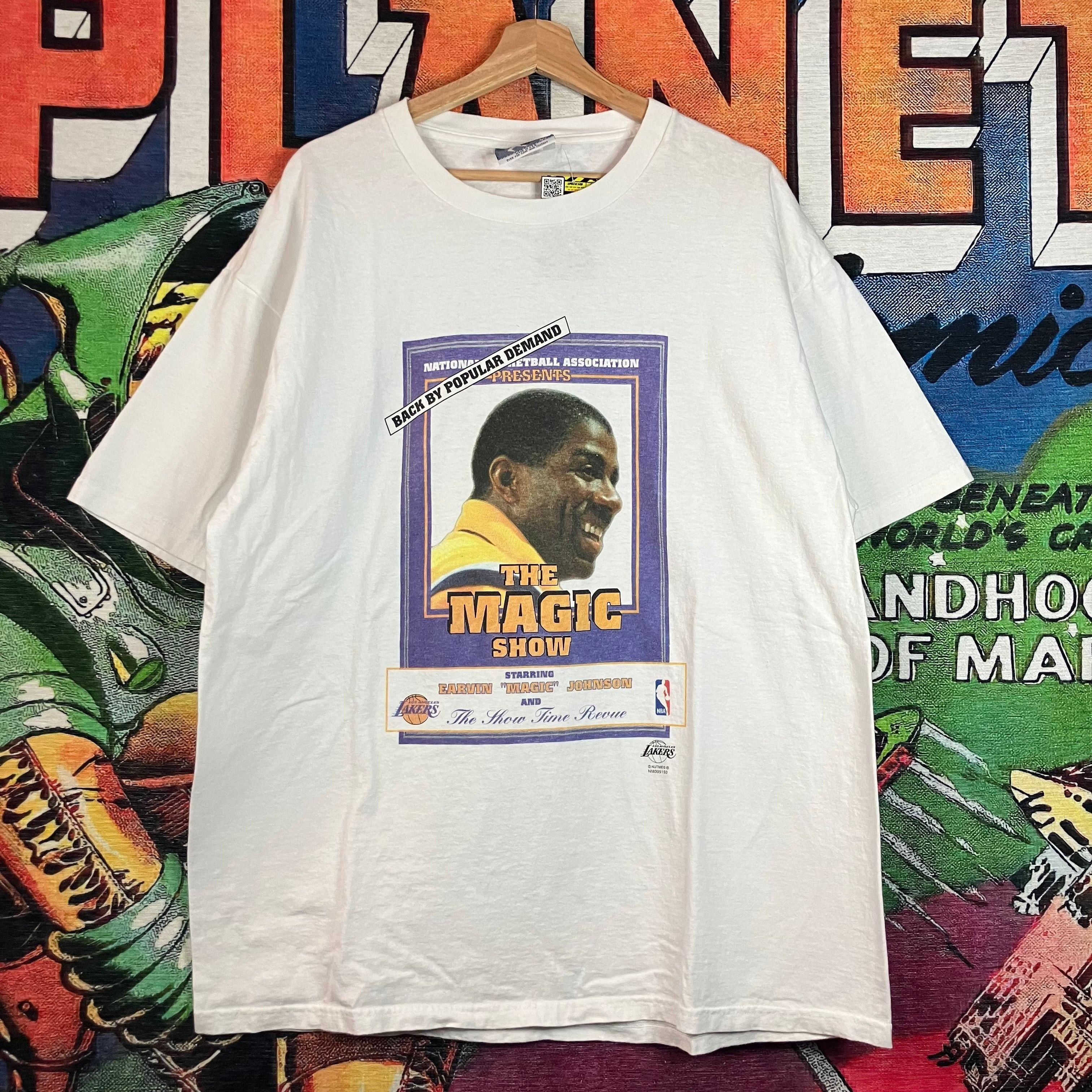 NBA × Vintage Vintage 90s Los Angeles Lakers Magic Johnson ‘The Magic Show Size US XL / EU 56 / 4 - 1 Thumbnail