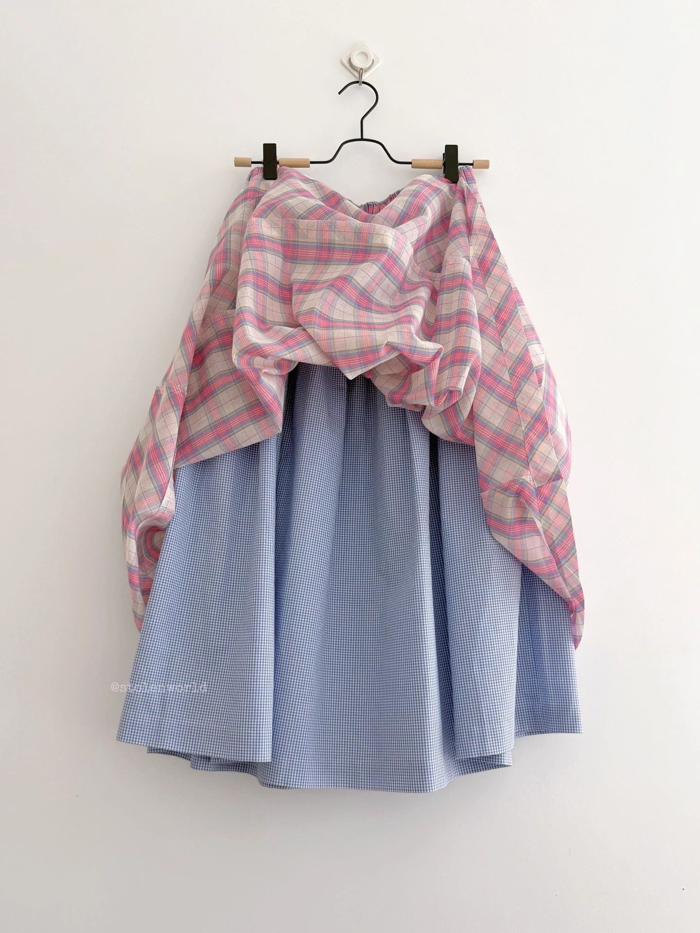 CDG by Comme des Garcons CDG pink plaid double layer skirt Size M / US 6-8 / IT 42-44 - 4 Thumbnail