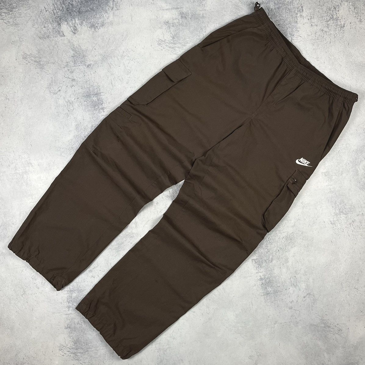Nike Vintage Nike brown rare cargo baggy drill track pants 90’s Size US 34 / EU 50 - 1 Thumbnail