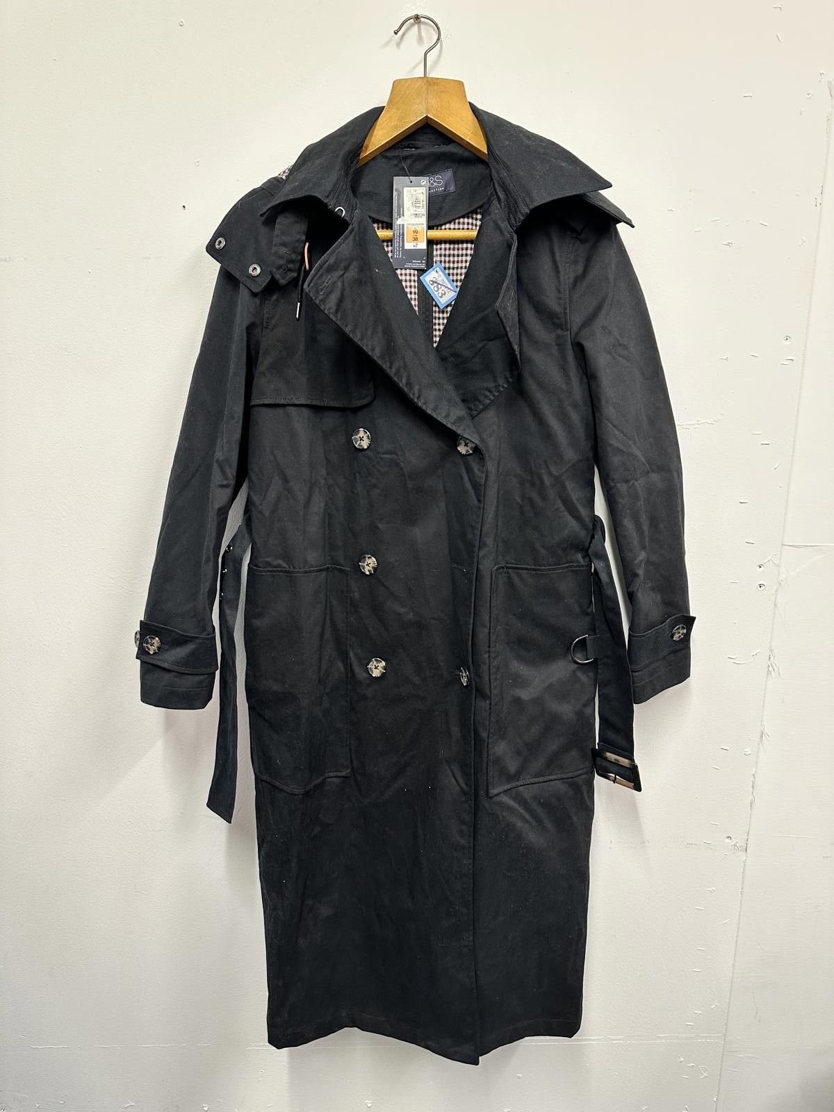 Other ORSAY Black Long Trench Coat with Hood and Belt Size US M / EU 48-50 / 2 - 1 Thumbnail