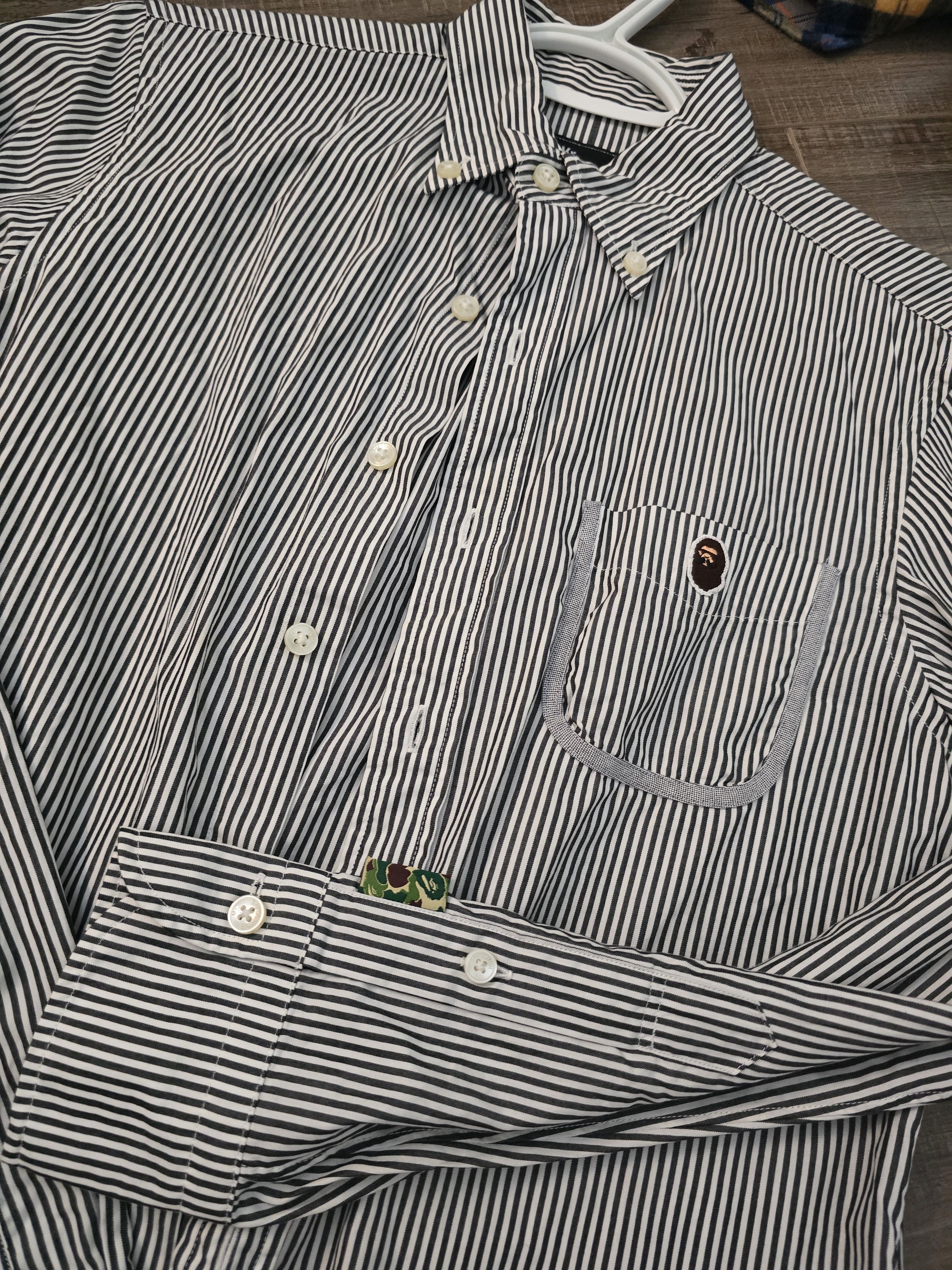 Bape Mr Bathing Ape Bape Striped Shirt small Size US S / EU 44-46 / 1 - 2 Thumbnail
