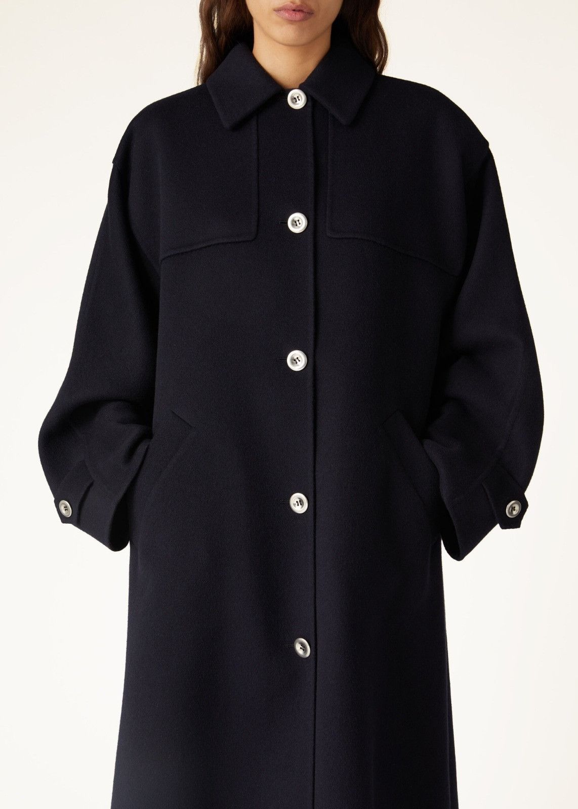 Loro Piana o1srvl11e1124 Cashmere Double Trench Coat in Navy Blue Size M / US 6-8 / IT 42-44 - 6 Thumbnail