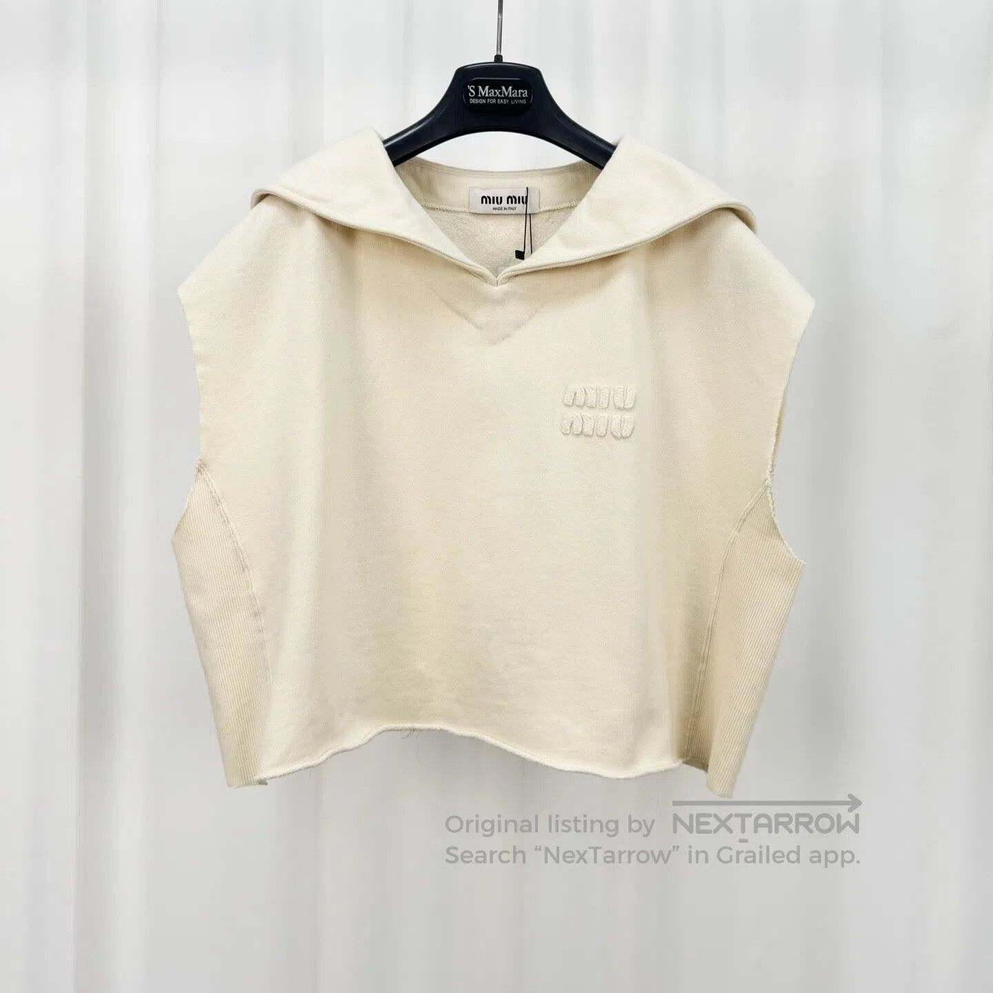 Miu Miu Miu Miu Embroidered Logo Sailor Collar Sweater Vest| Size M / US 6-8 / IT 42-44 - 1 Thumbnail