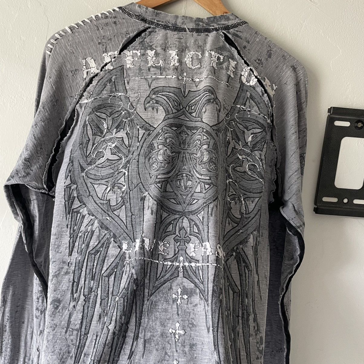Affliction Crazy rare affliction shirt crosses tapout y2k 🍒 Size US M / EU 48-50 / 2 - 7 Thumbnail