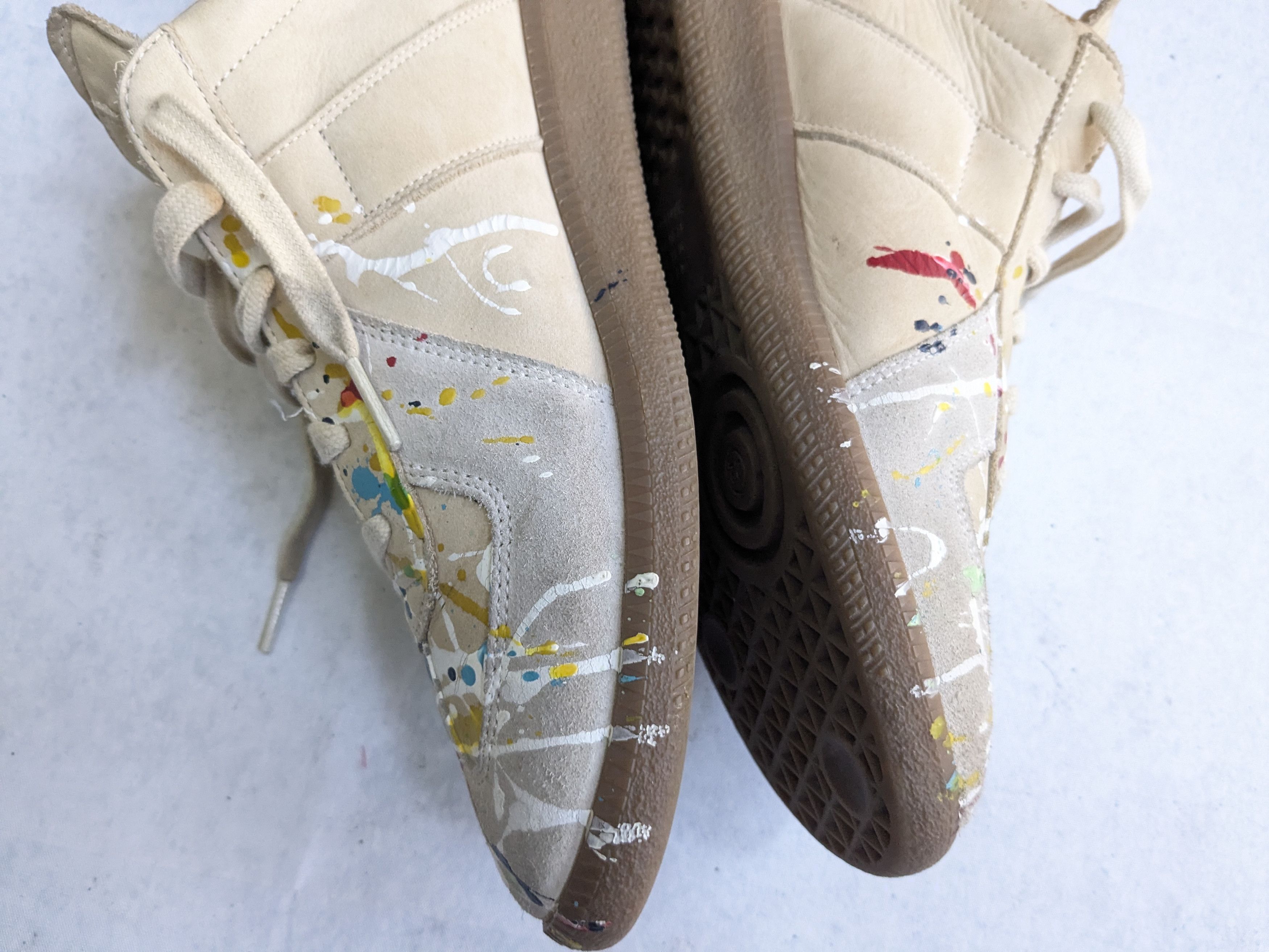 Maison Margiela Maison Margiela Replica GAT 11 44 Paint Splatter Beige Size US 11 / EU 44 - 11 Thumbnail