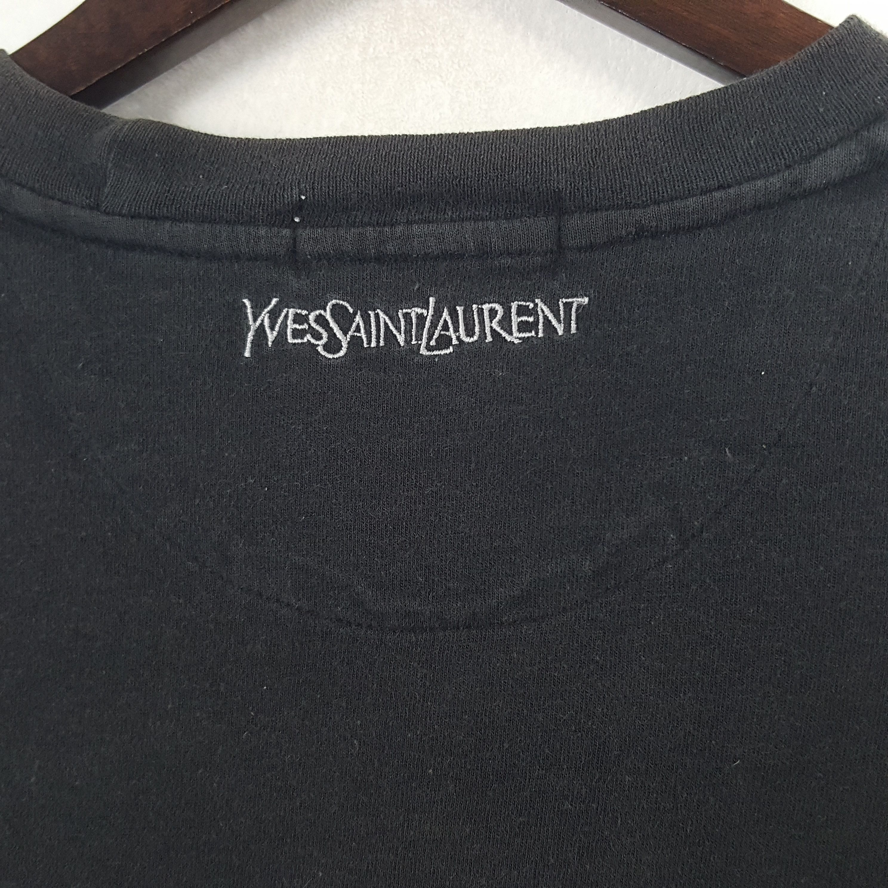 Vintage × Yves Saint Laurent Vintage Yves Saint Laurent Embroidery Logo Tshirt Size US M / EU 48-50 / 2 - 4 Thumbnail