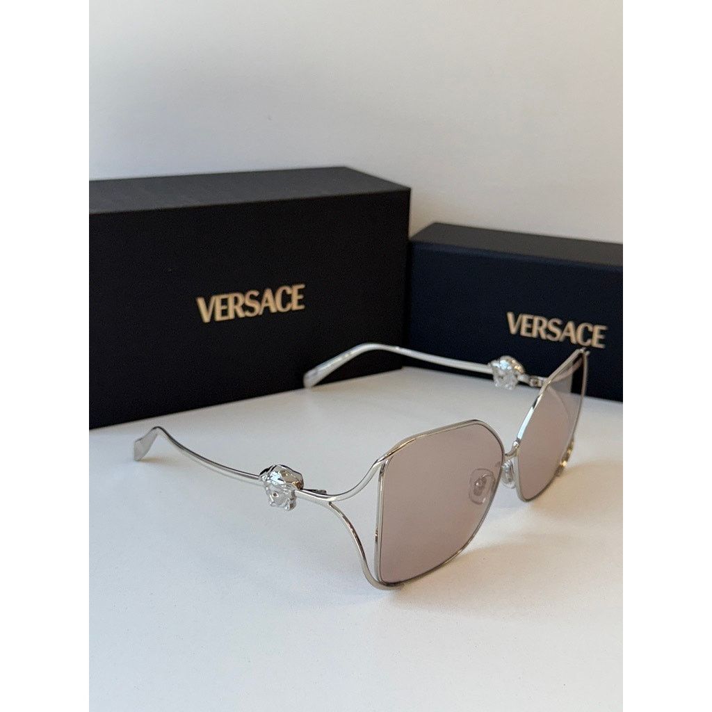 Versace NEW Versace VE2288 Silver Pink Mirror Medusa Sunglasses Size ONE SIZE - 7 Thumbnail
