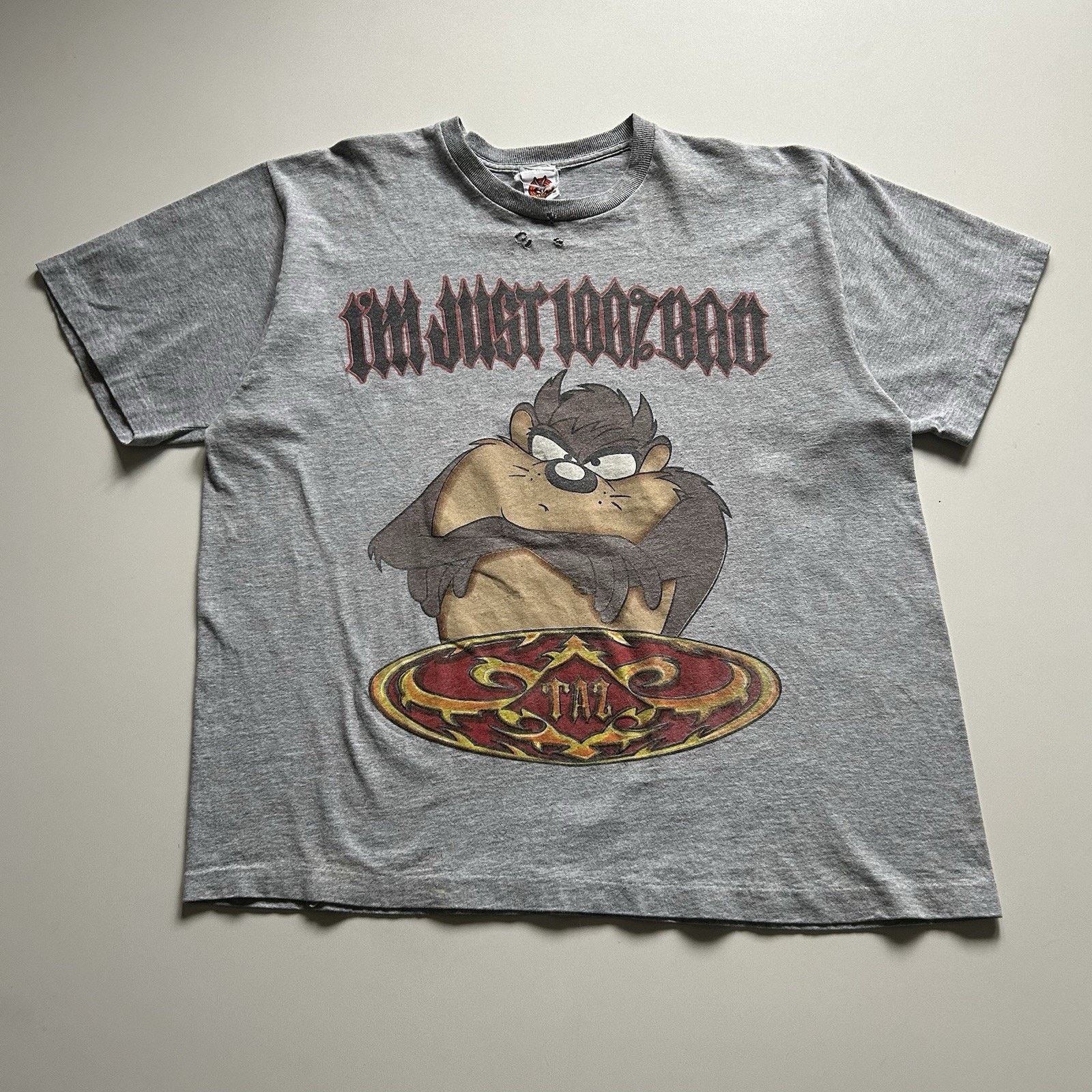 Vintage 90s Looney Tunes T-Shirt XL Taz Tasmanian Devil Rare