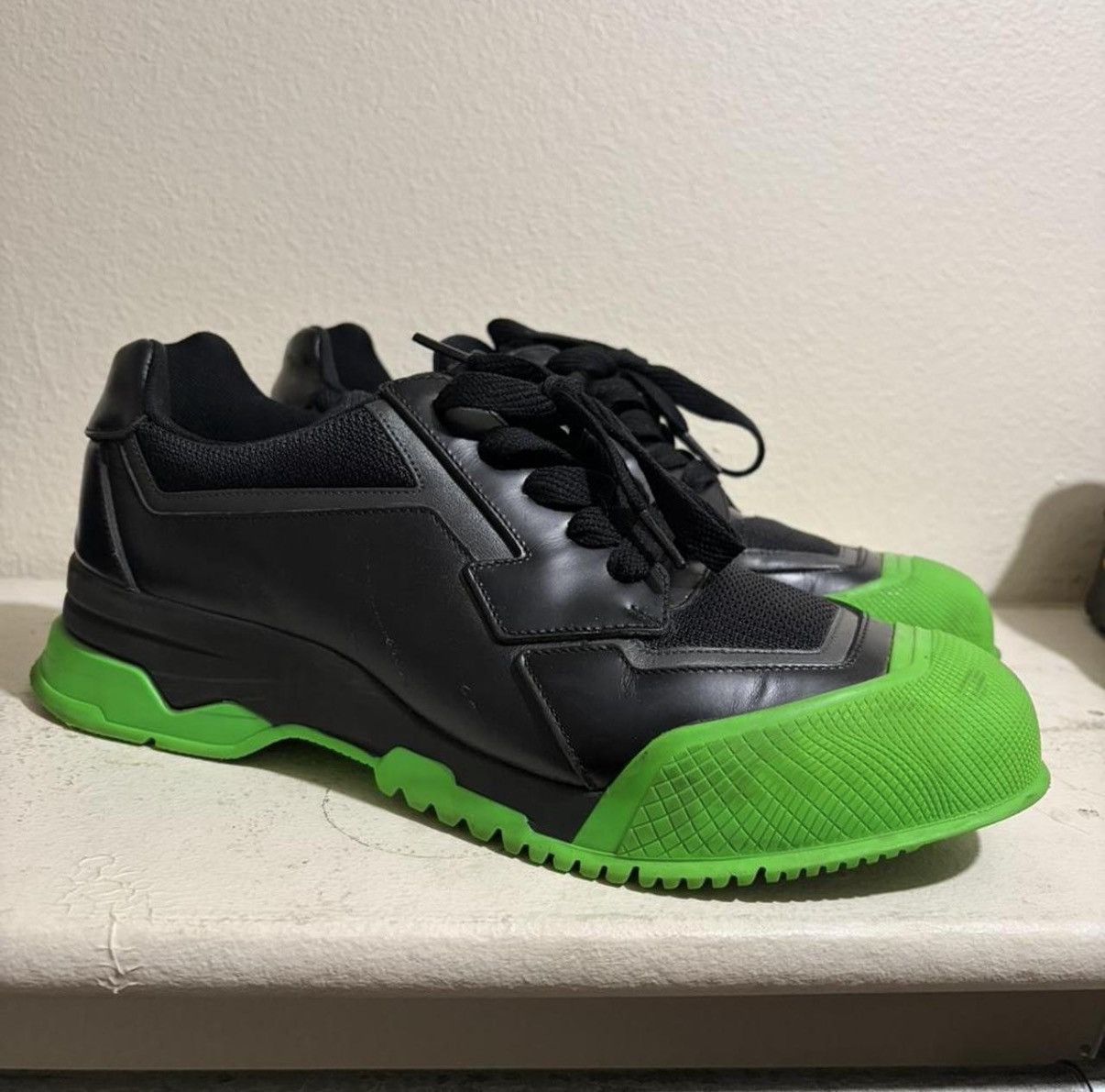 Prada Prada Green and Black Sneakers Size US 11 / EU 44 - 3 Thumbnail