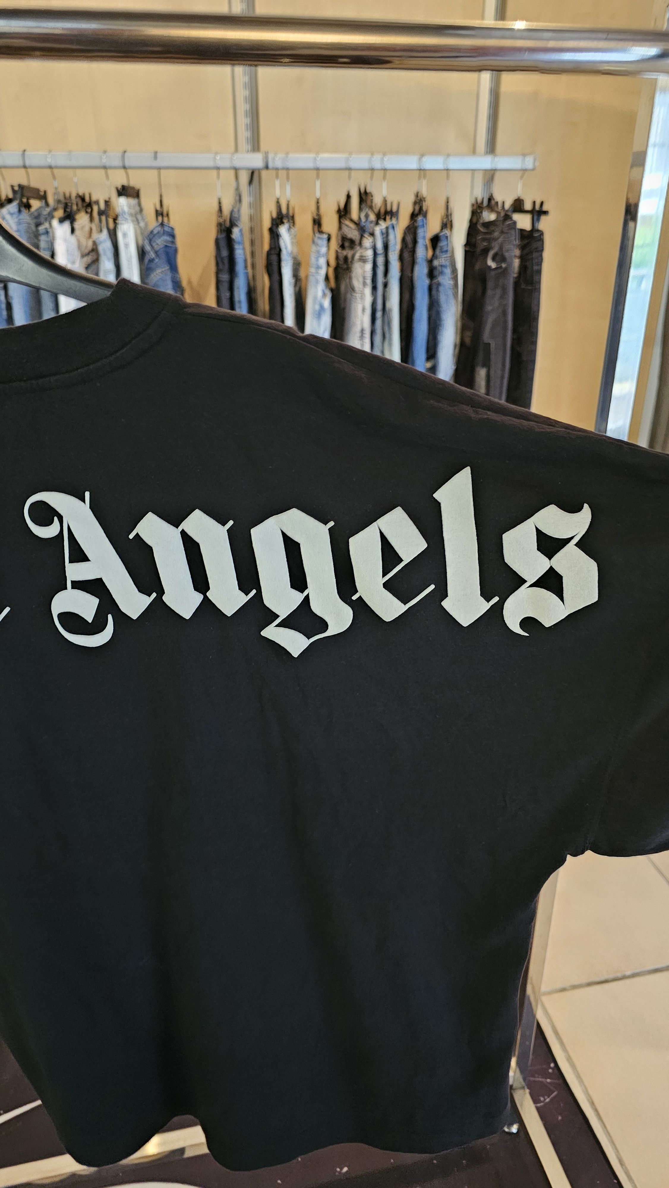 Palm Angels Palm Angels Big Logo Tee – Black Size US M / EU 48-50 / 2 - 4 Thumbnail