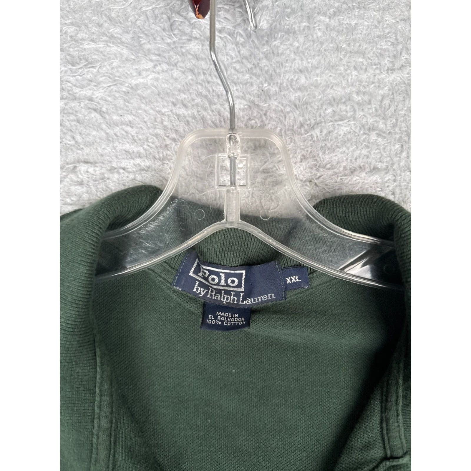 Ralph Lauren VINTAGE Ralph Lauren Polo Shirt Men 2XL Green Short Sleeve Cotton Polo Shirt Slim Fit Embroidered Logo, Button Collar, Knit, Regular Size US XXL / EU 58 / 5 - 7 Thumbnail