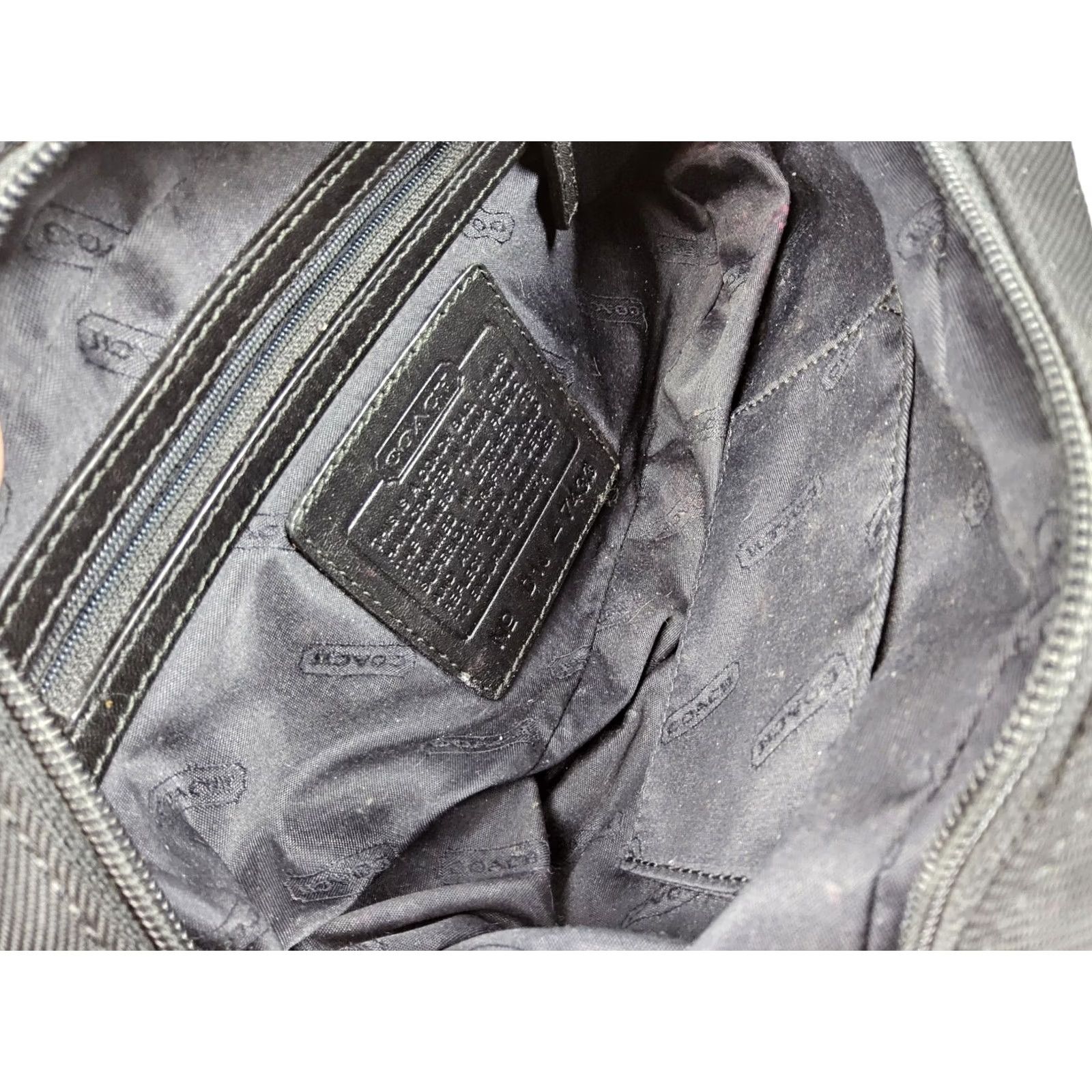 Coach Coach Crossbody Shoulder Bag Purse - Leather Trim Twill Leather Black - Women’s Travel Shoulder Bag Size ONE SIZE - 4 Thumbnail