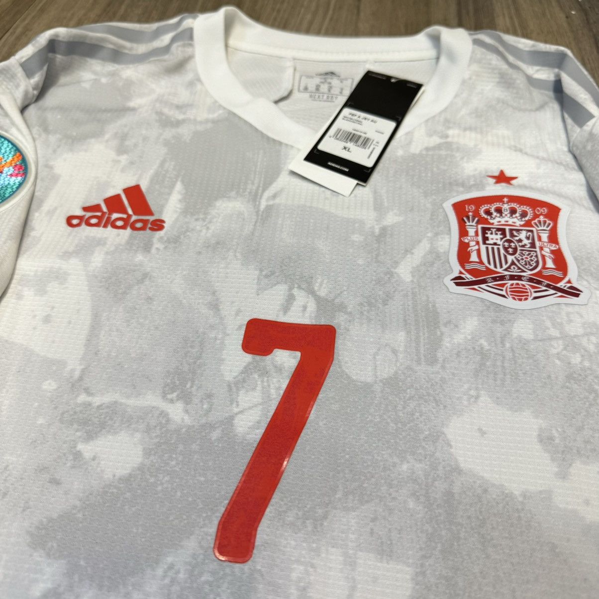 Adidas Spain Euro2020 player issue away shirt #7 Morata (Bnwt) Size US XL / EU 56 / 4 - 3 Thumbnail
