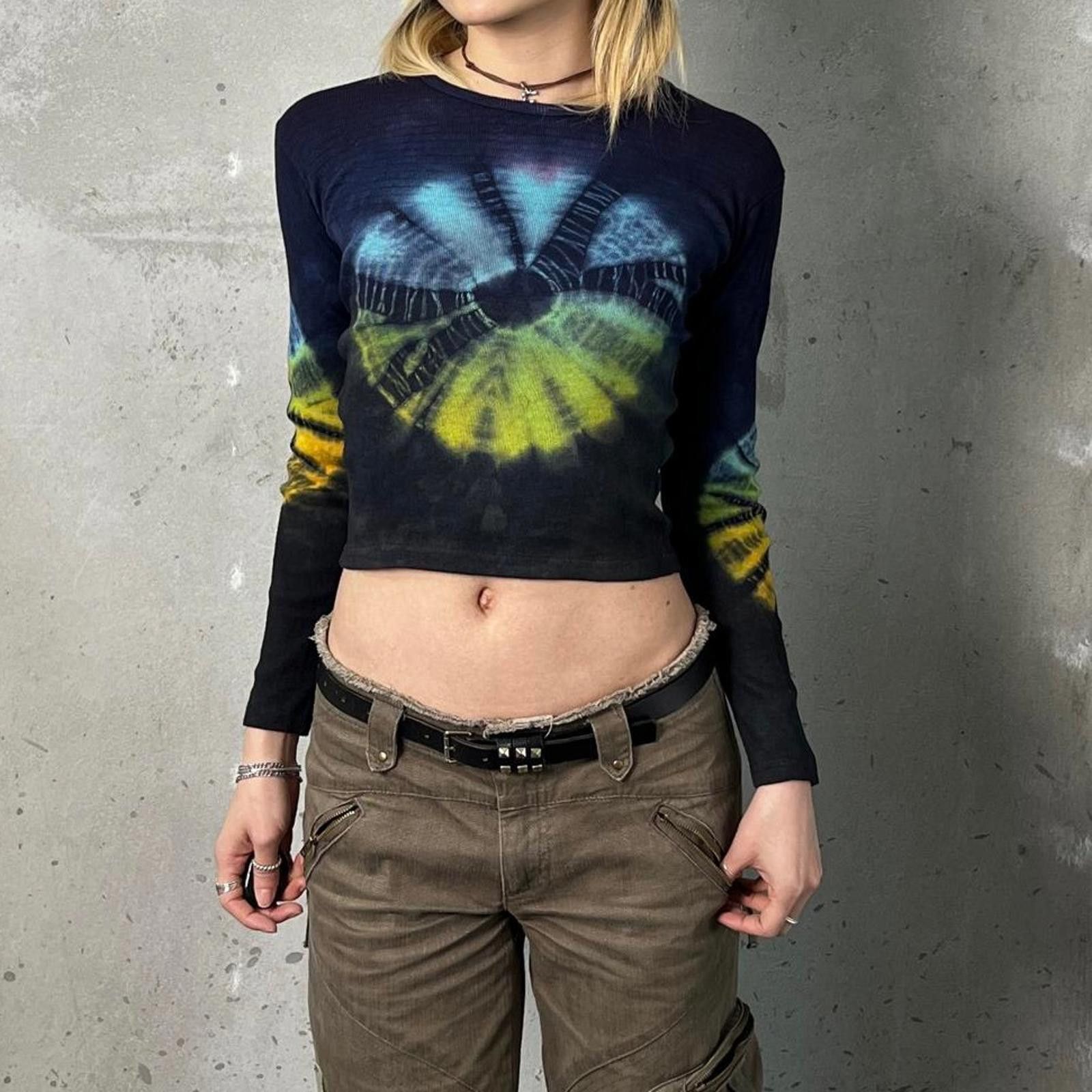 Japanese Brand Deadstock Vintage Nepal Tie Dye Long Sleeve Tee Size US M / EU 48-50 / 2 - 4 Thumbnail