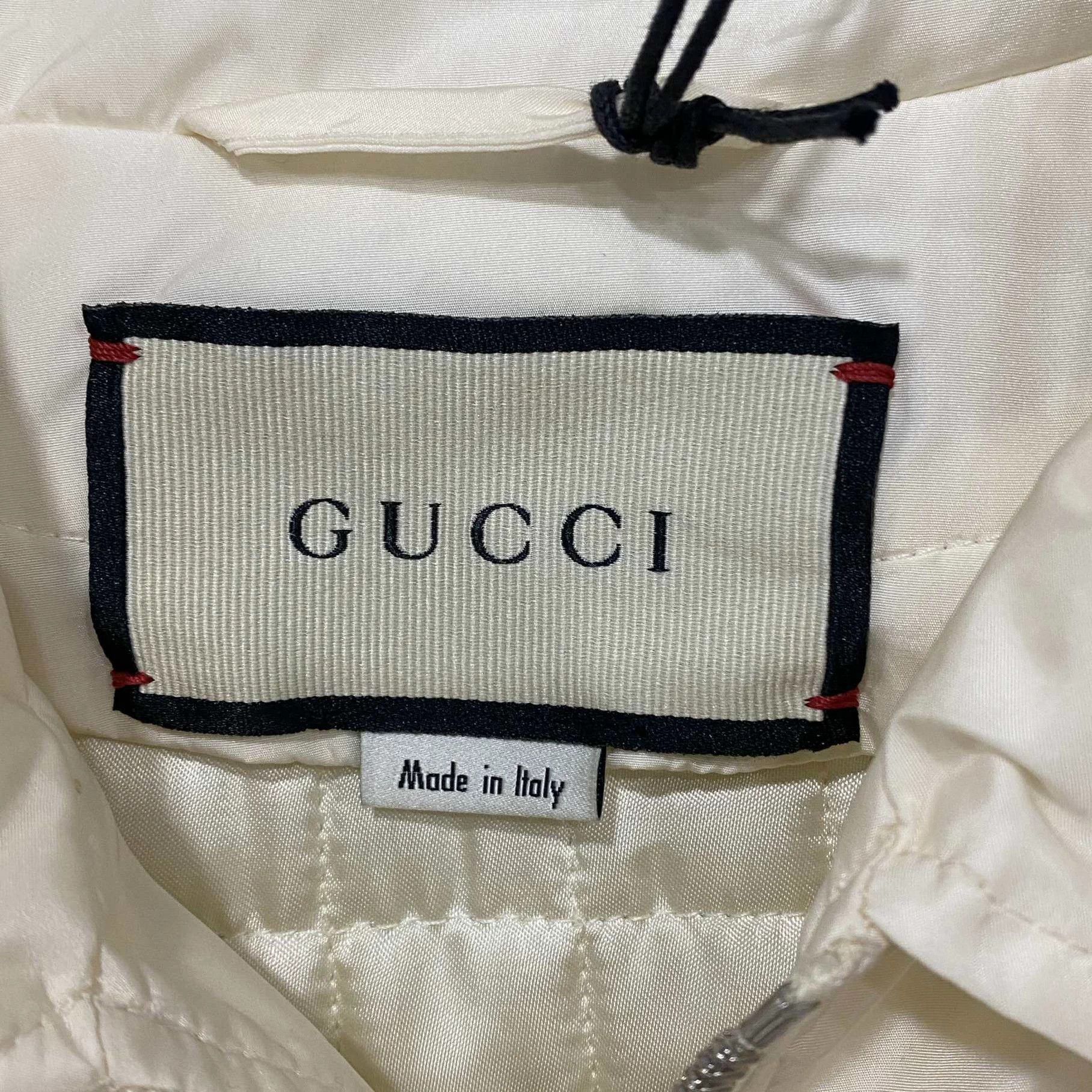 Gucci GUCCI cream kitten embroidery cotton puffer coat women's Size S / US 4 / IT 40 - 5 Thumbnail