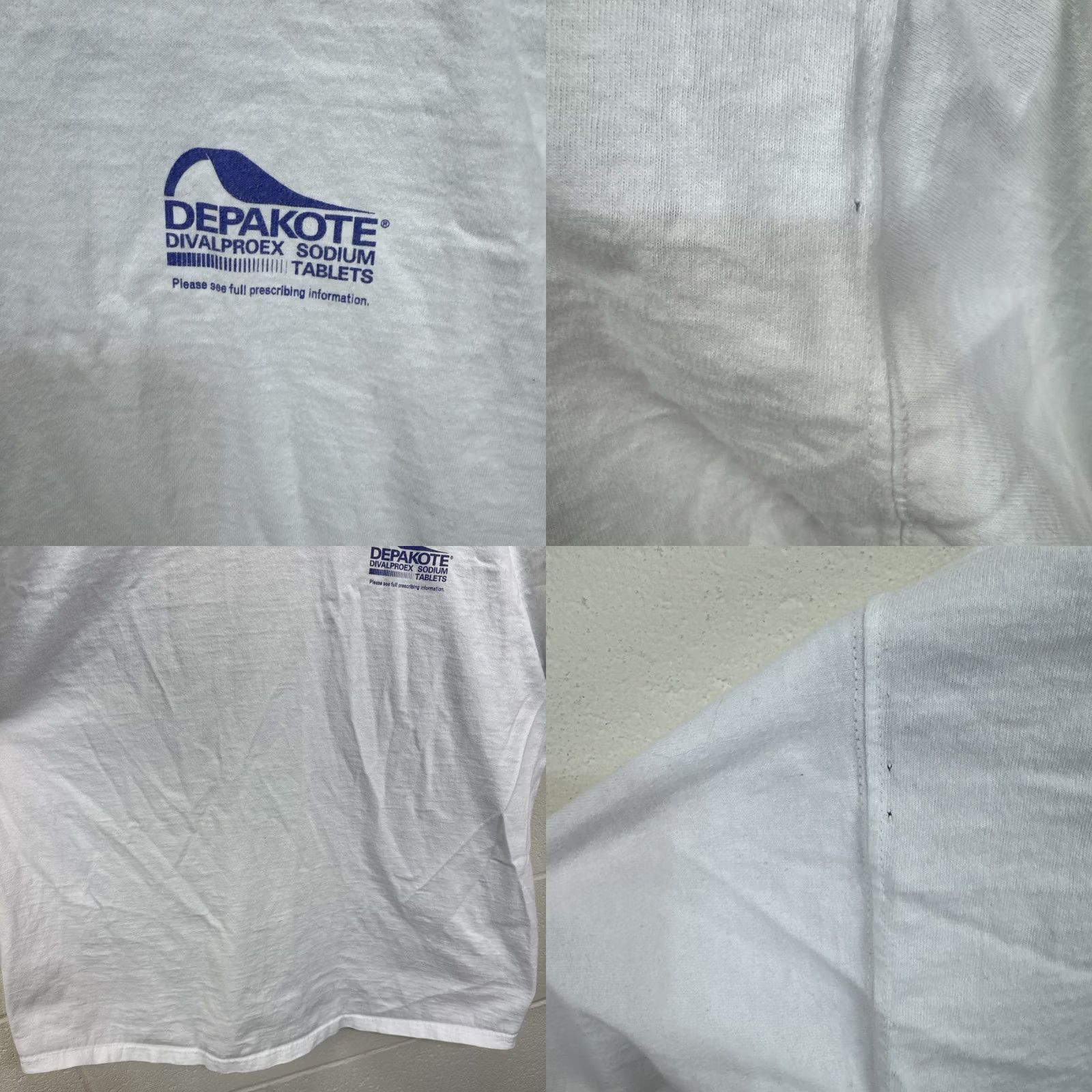 Fruit Of The Loom VINTAGE Depakote Pharmaceutical T-Shirt XL White Nike? Size US XL / EU 56 / 4 - 8 Thumbnail