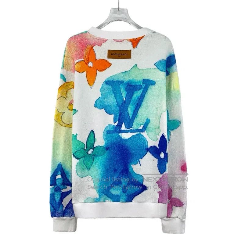 Louis Vuitton Louis Vuitton Long sleeve sweatshirt with white logo and c Size US M / EU 48-50 / 2 - 2 Thumbnail