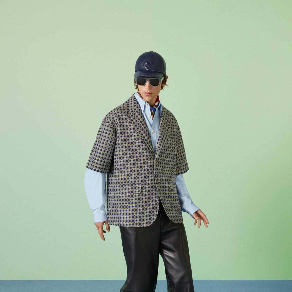 Gucci 50 L Gucci Square G Check Formal Jacket Short Sleeve Size 50L - 5 Thumbnail