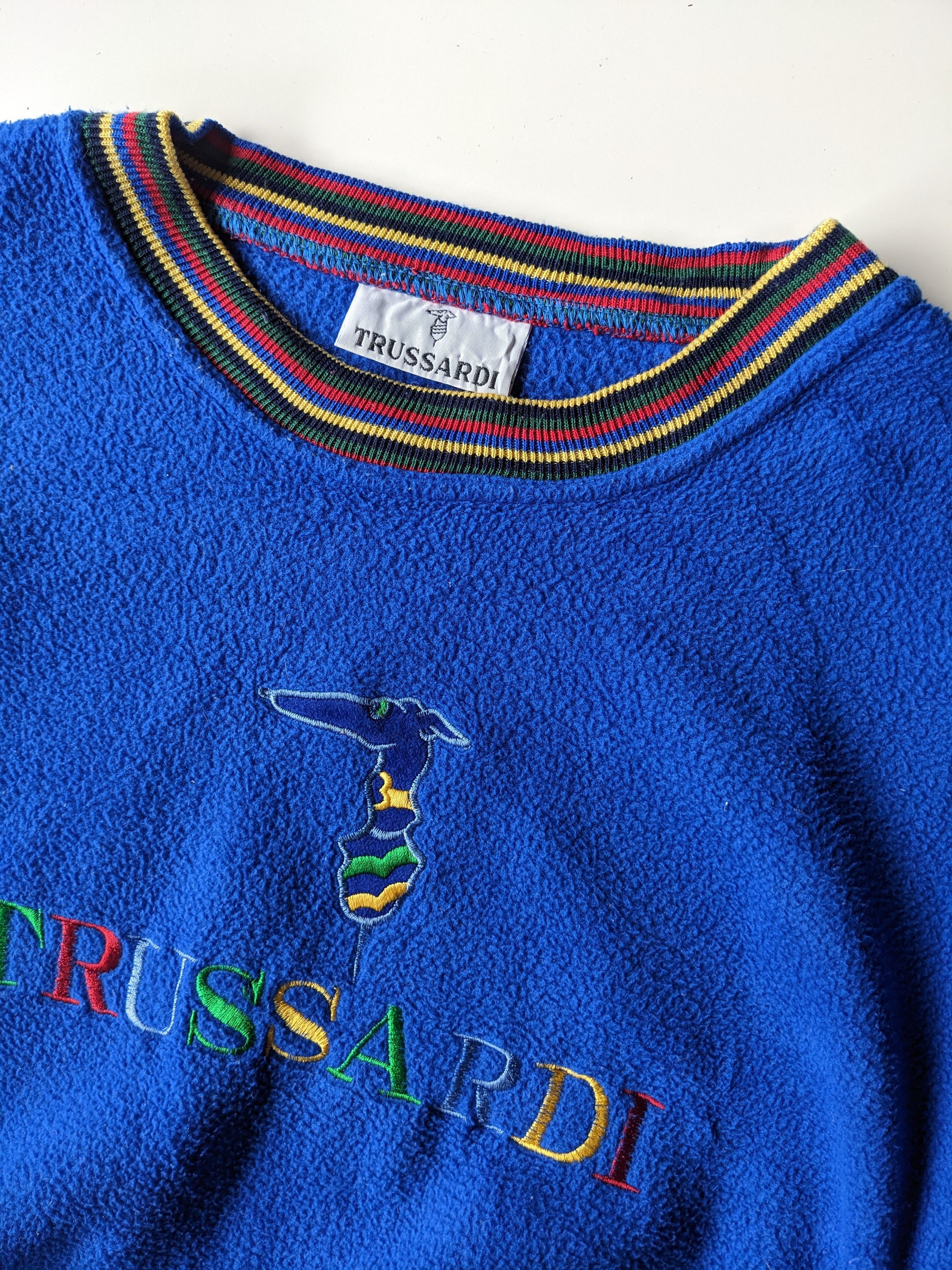 Vintage Trussardi embellish multicolor sweatshirt