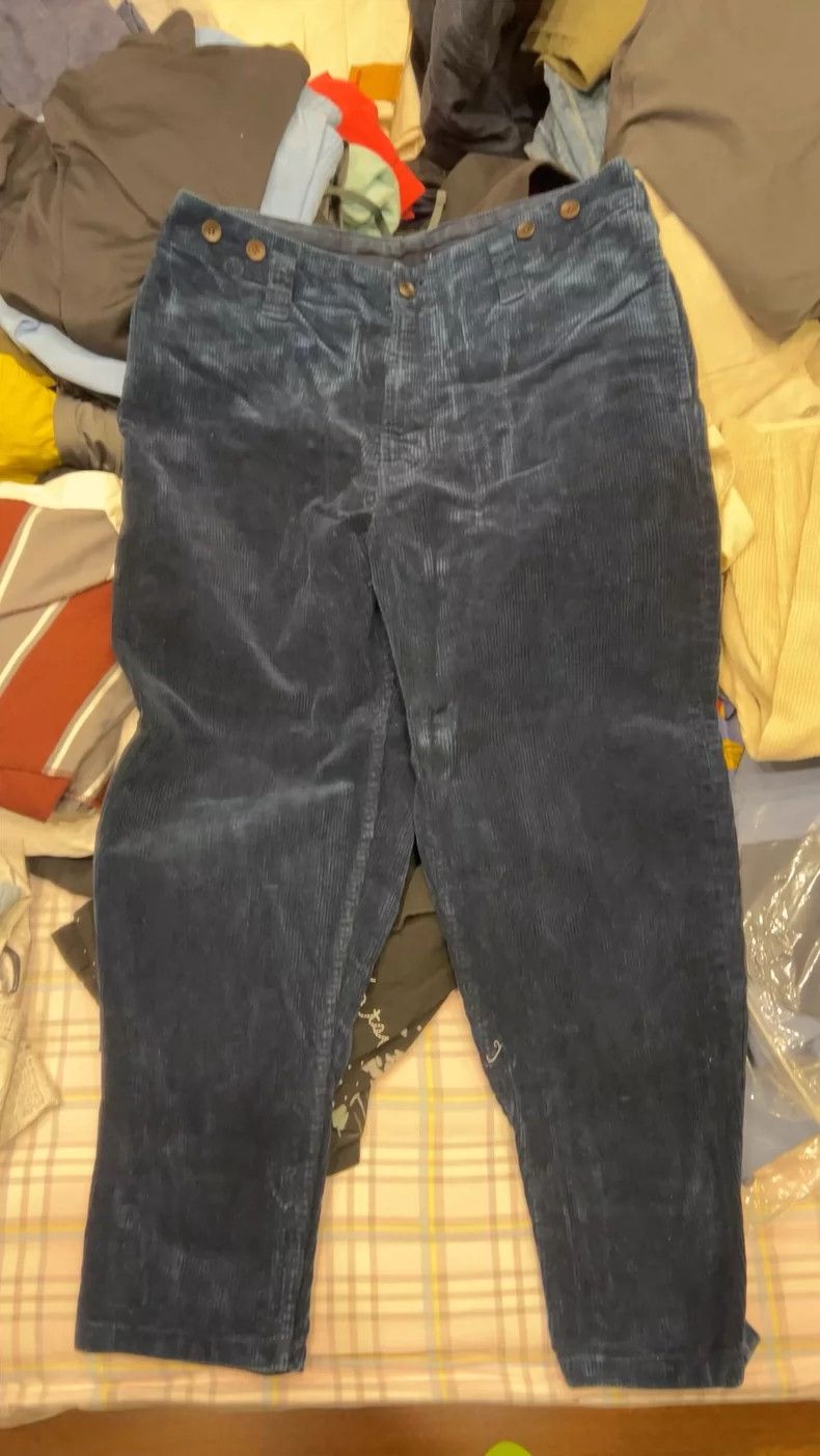 Porter Classic Blue Corduroy Pants Size L
