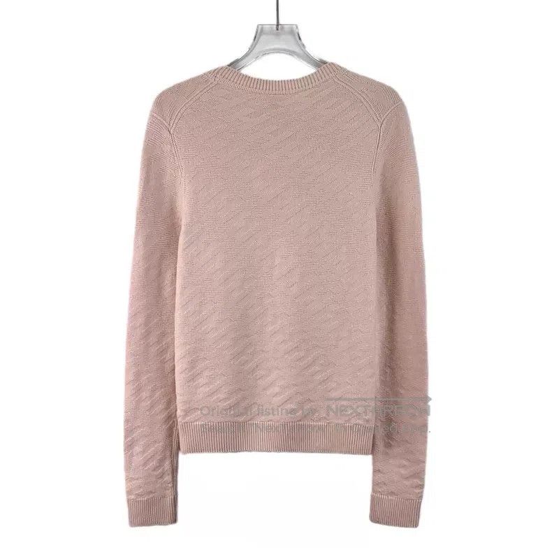 Hermes Hermes Nude pink jacquard all-over printed wool crewneck l Size XXS / US 00 / IT 34 - 2 Thumbnail